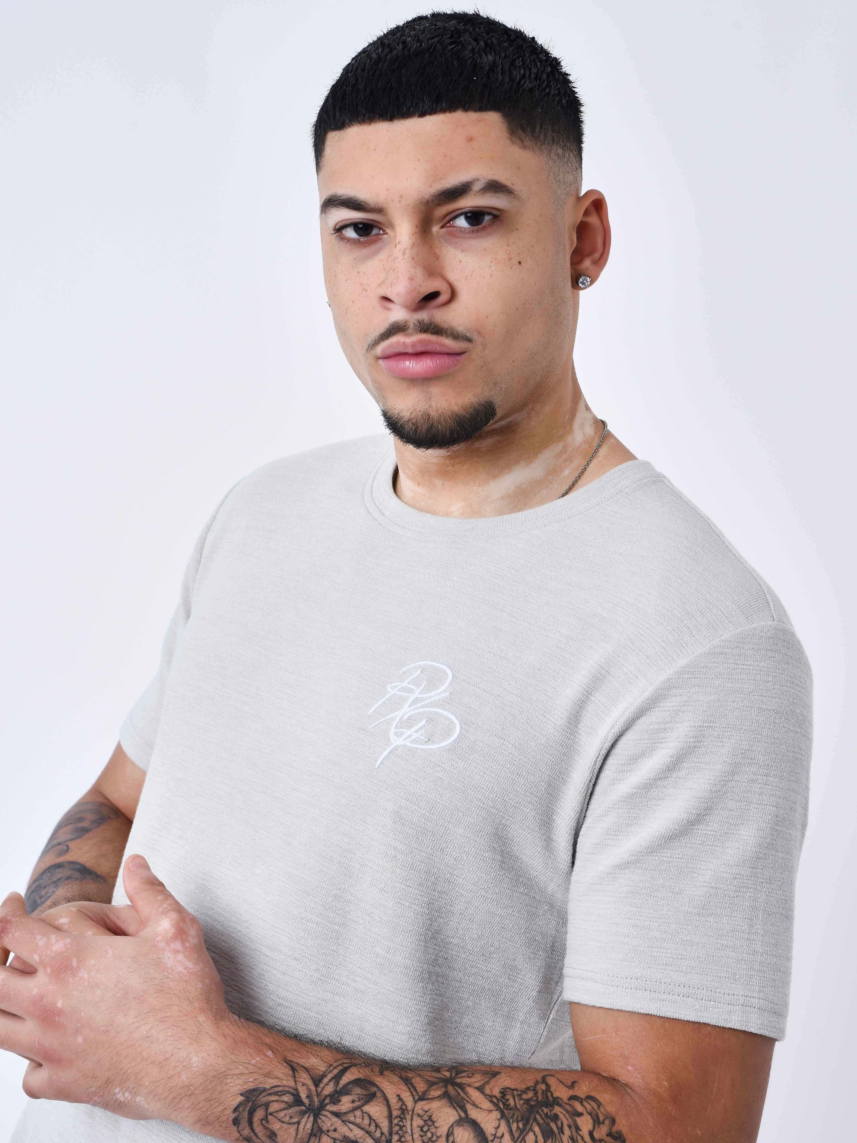 T-shirt uni texturé