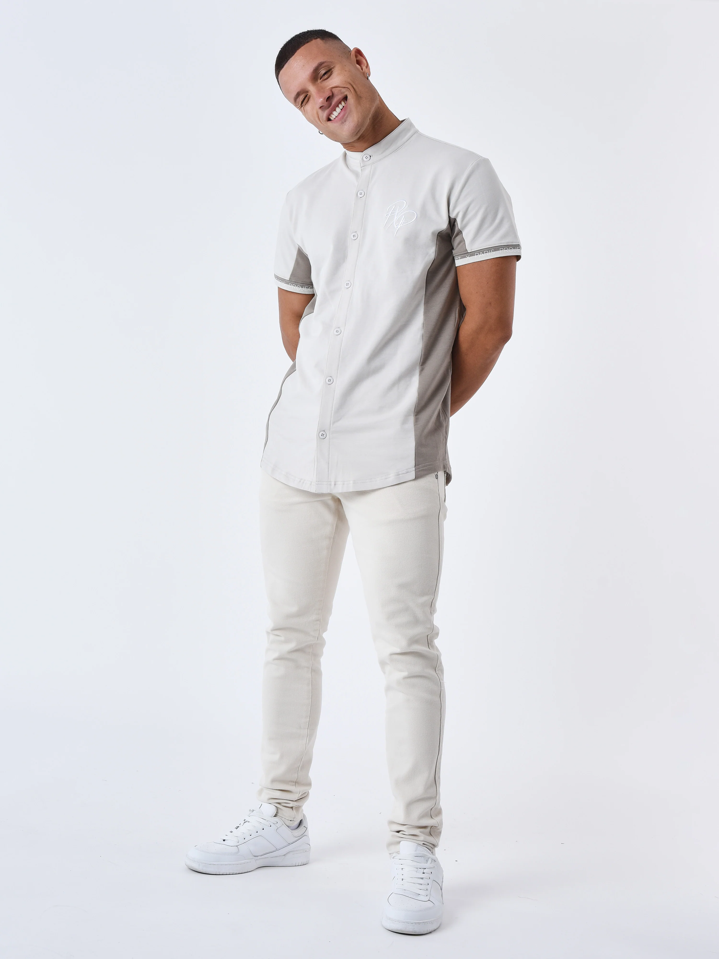 Chemise Col mao Bicolore - Image 10