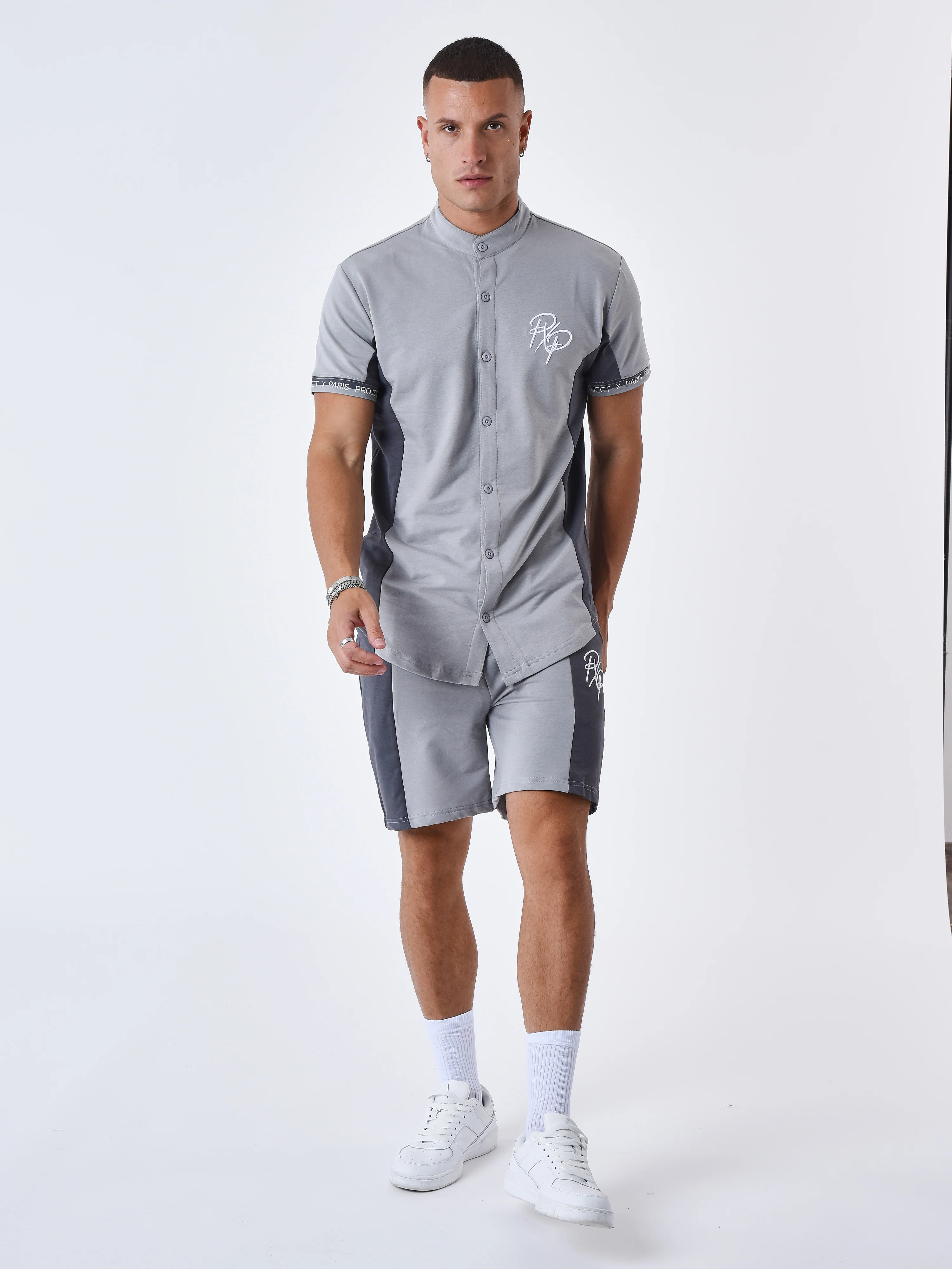 Chemise Col mao Bicolore - Image 4