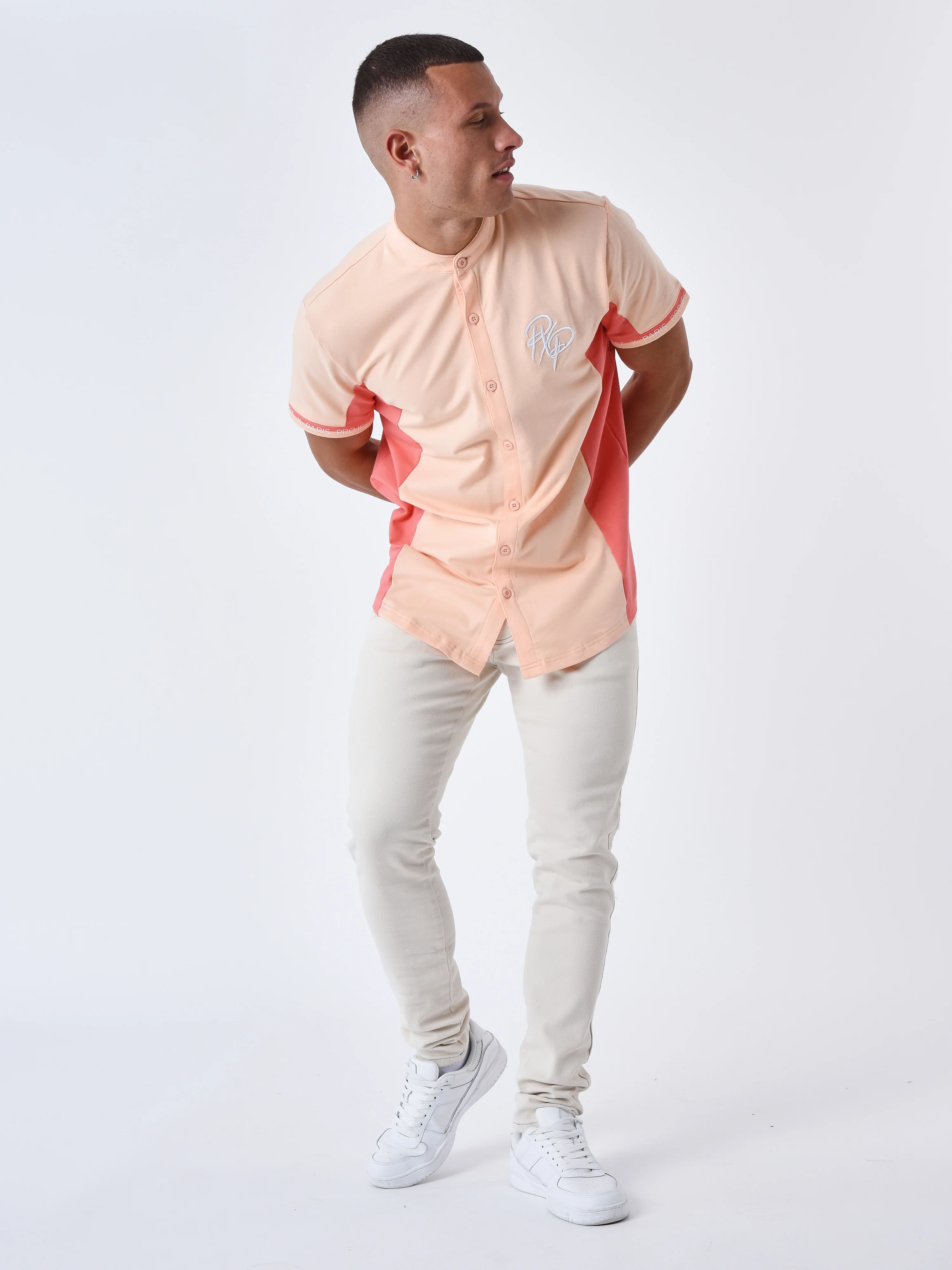 Chemise Col mao Bicolore - Image 10