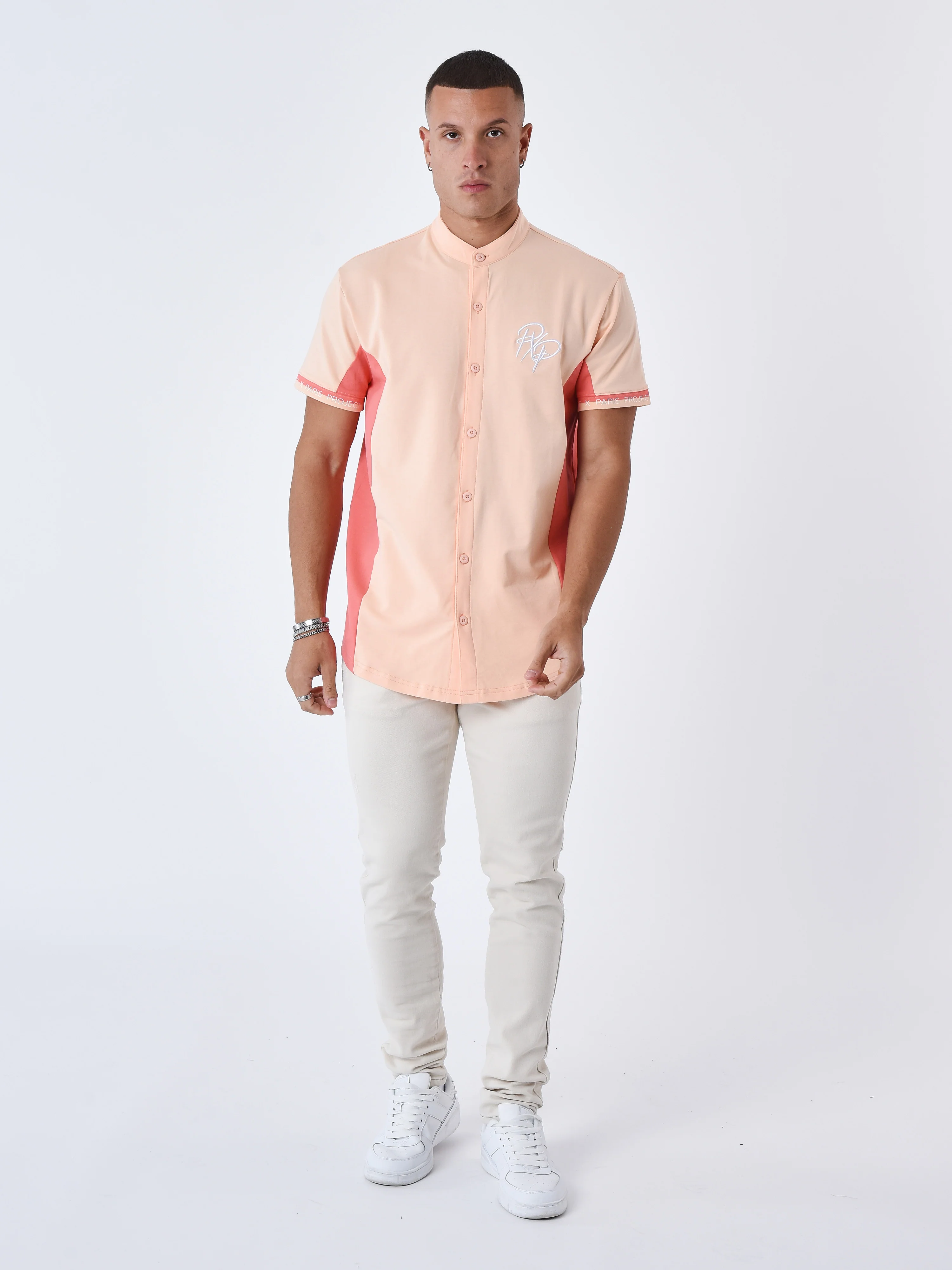 Chemise Col mao Bicolore - Image 9