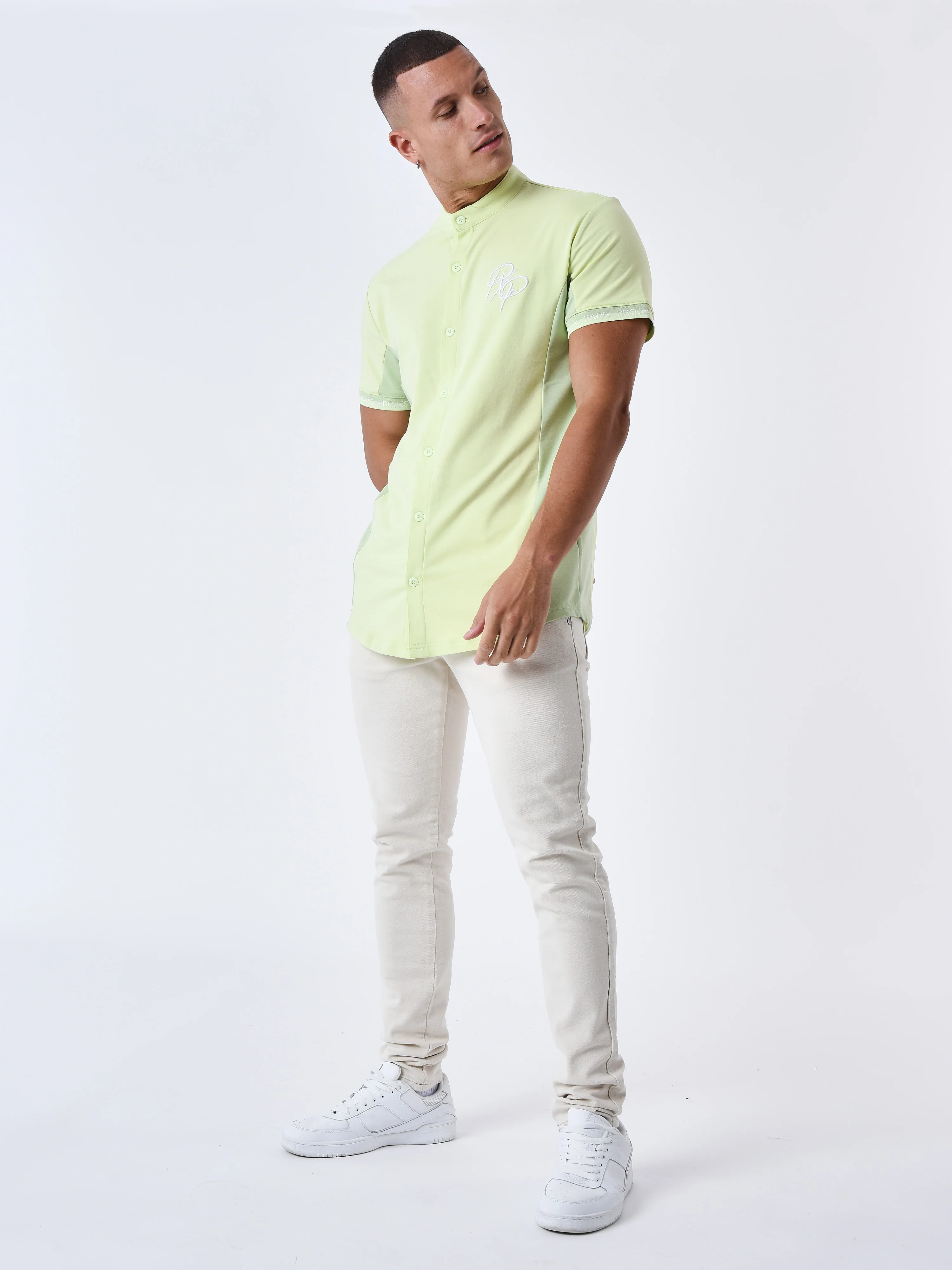 Chemise Col mao Bicolore - Image 10