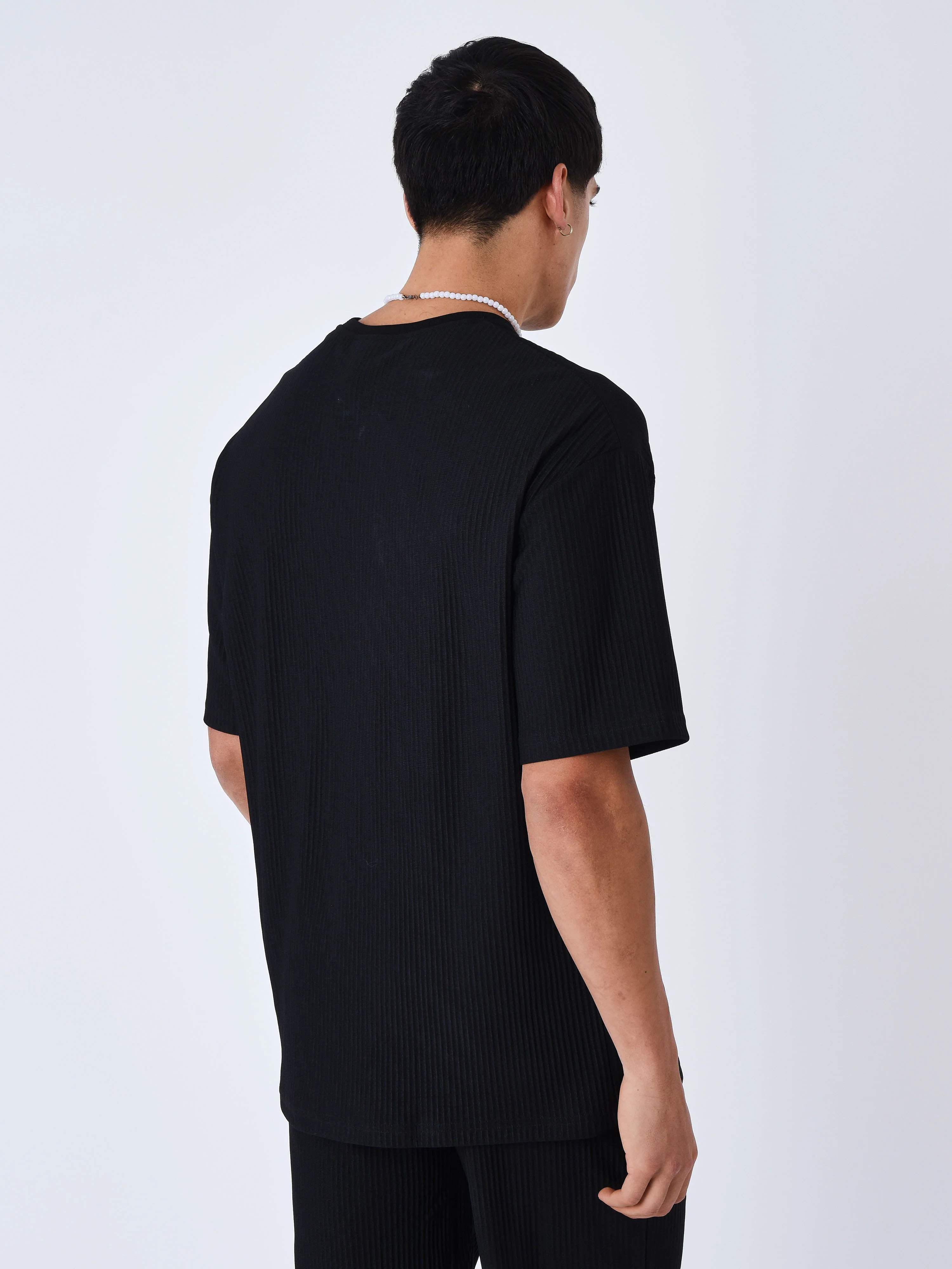 T-shirt uni texturé - Image 5