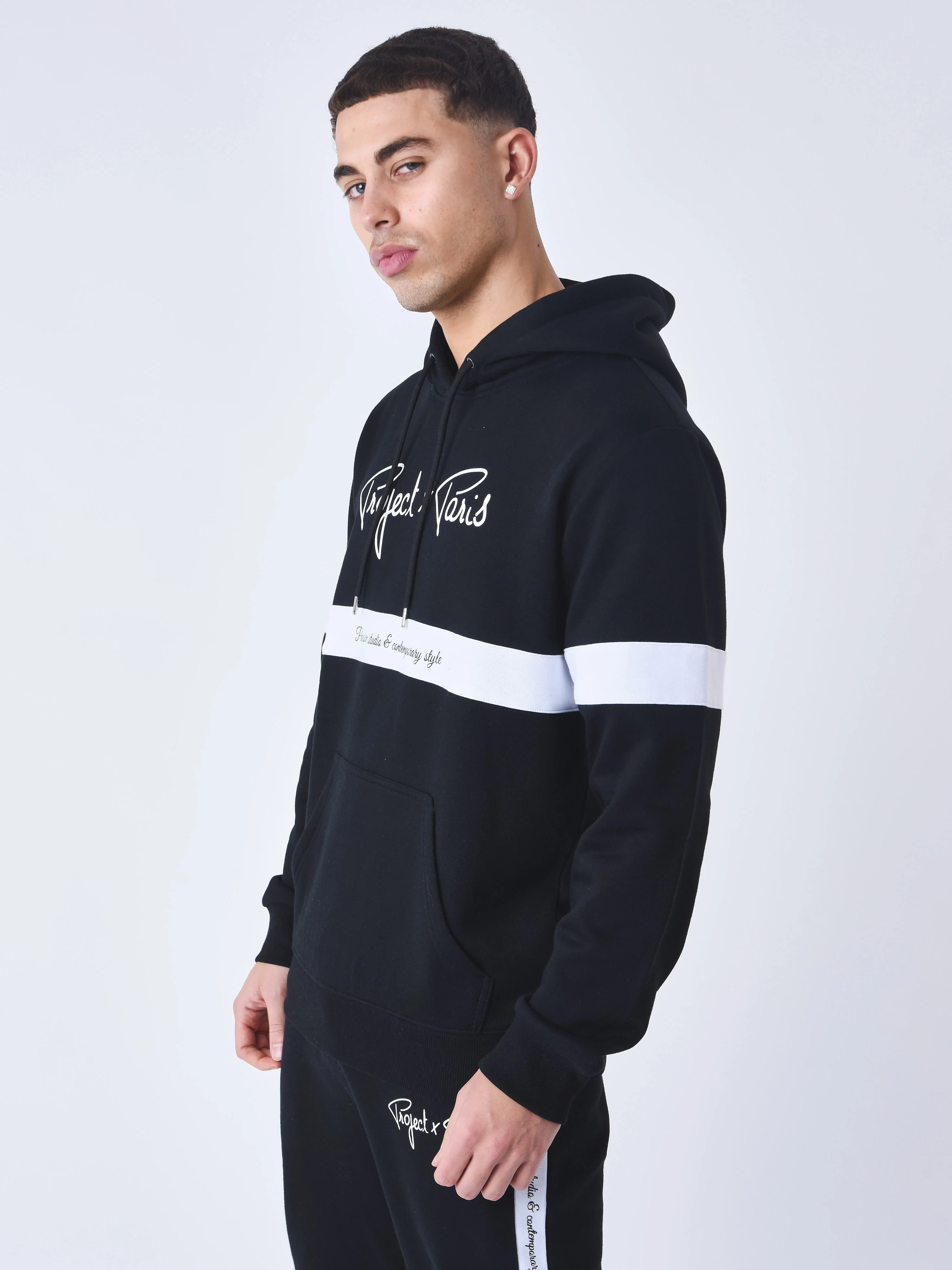 Sweat Ă capuche Signature avec Bande blanche - Image 4