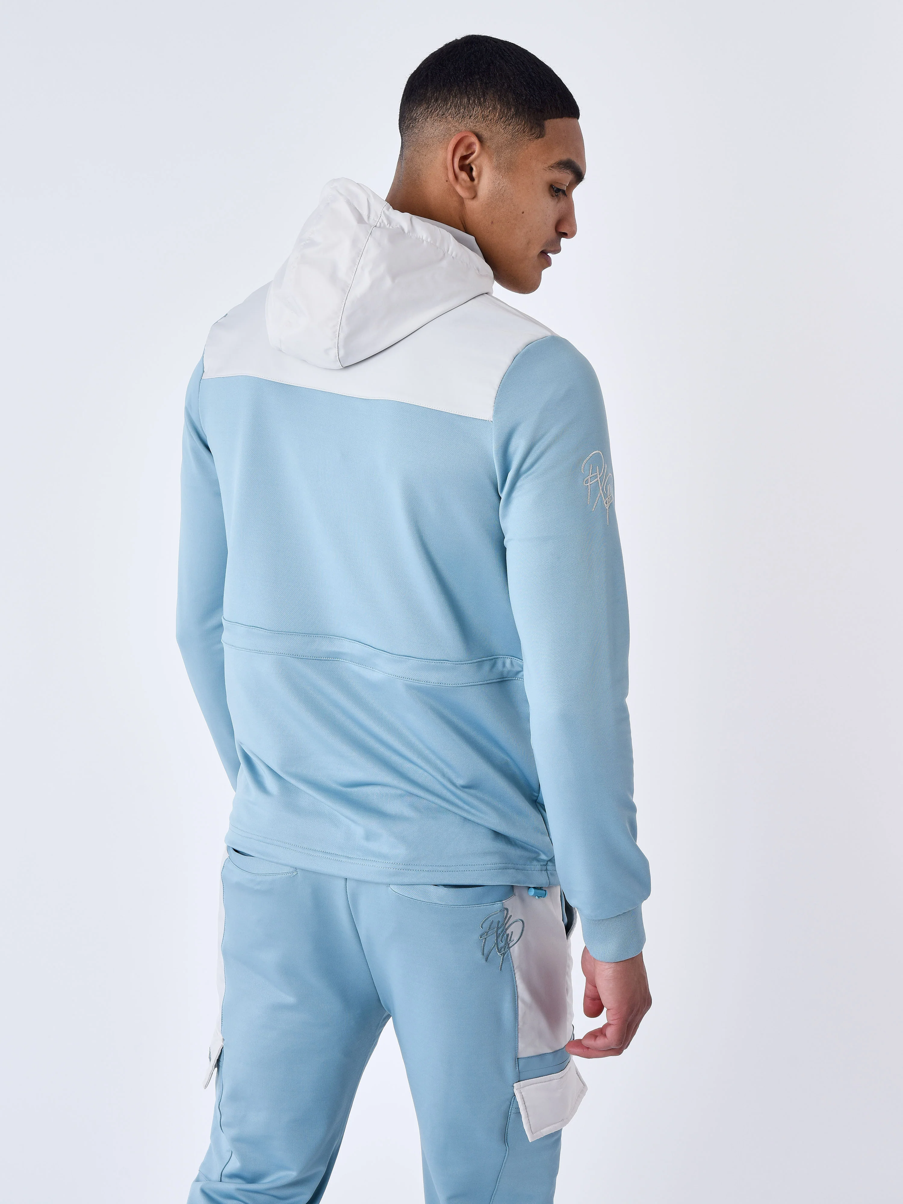 Sweat Ă Capuche style coupe vent bicolore - Image 4