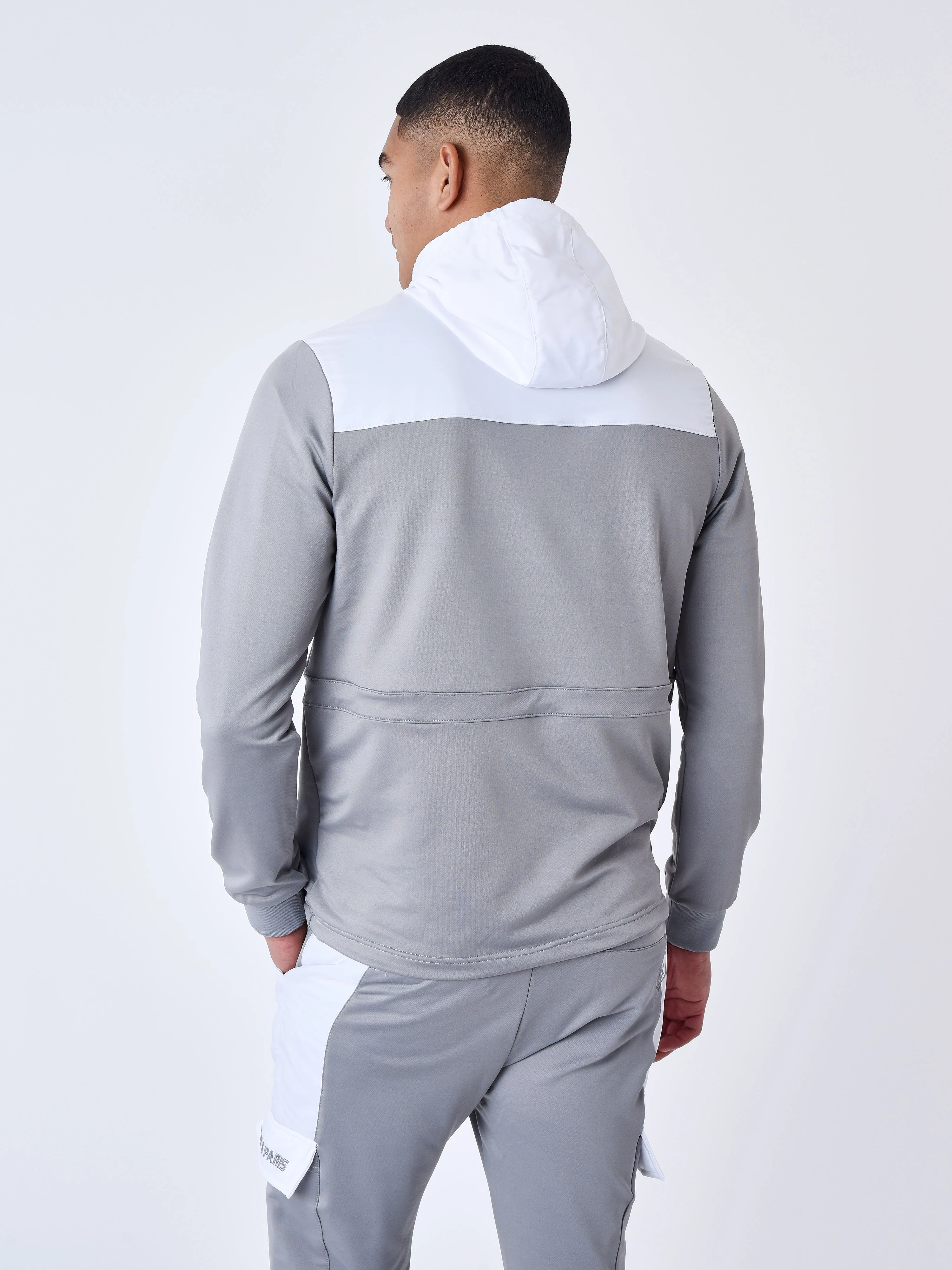 Sweat Ă Capuche style coupe vent bicolore - Image 5
