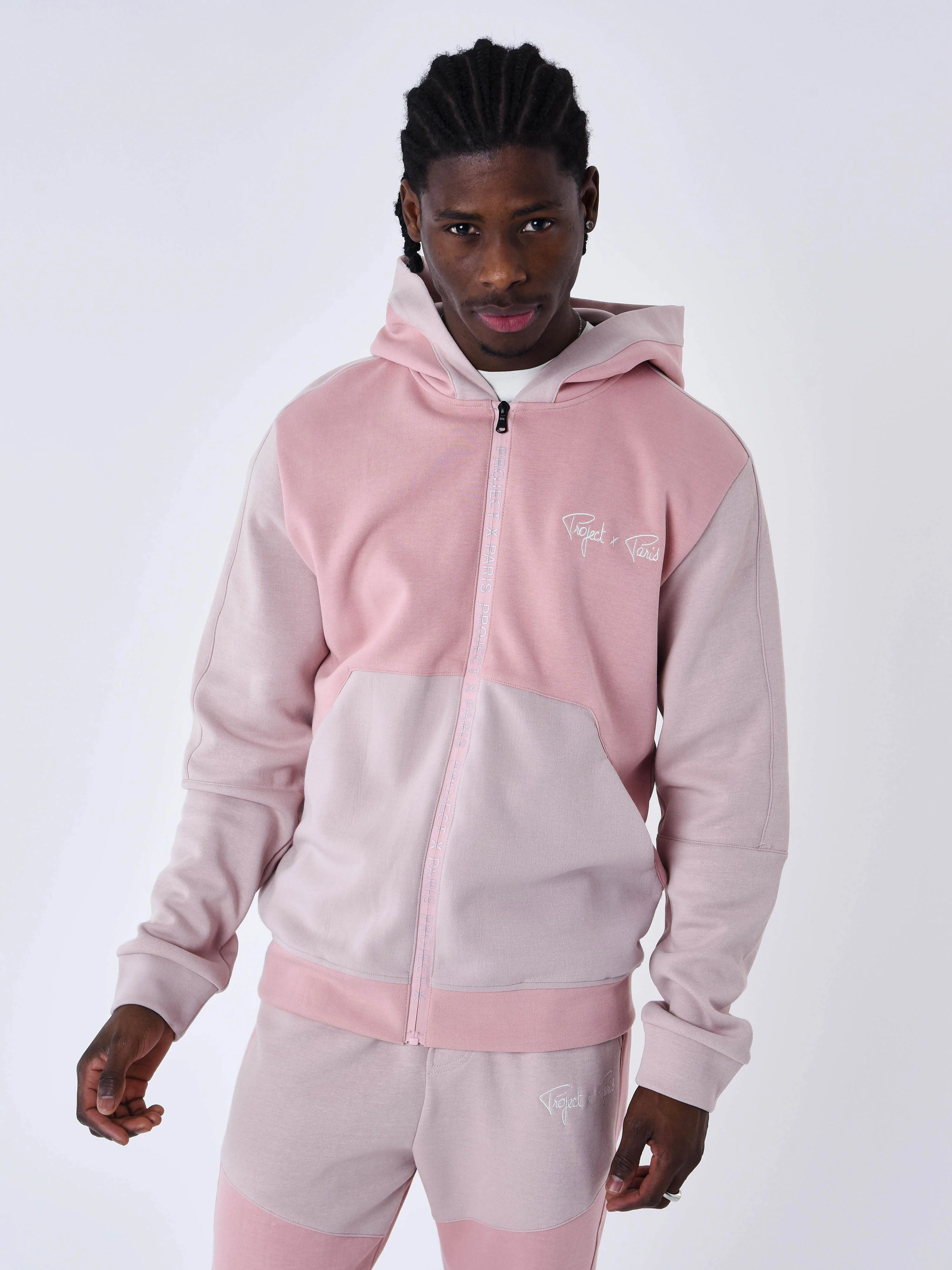 Sweat à Capuche zippé two tone