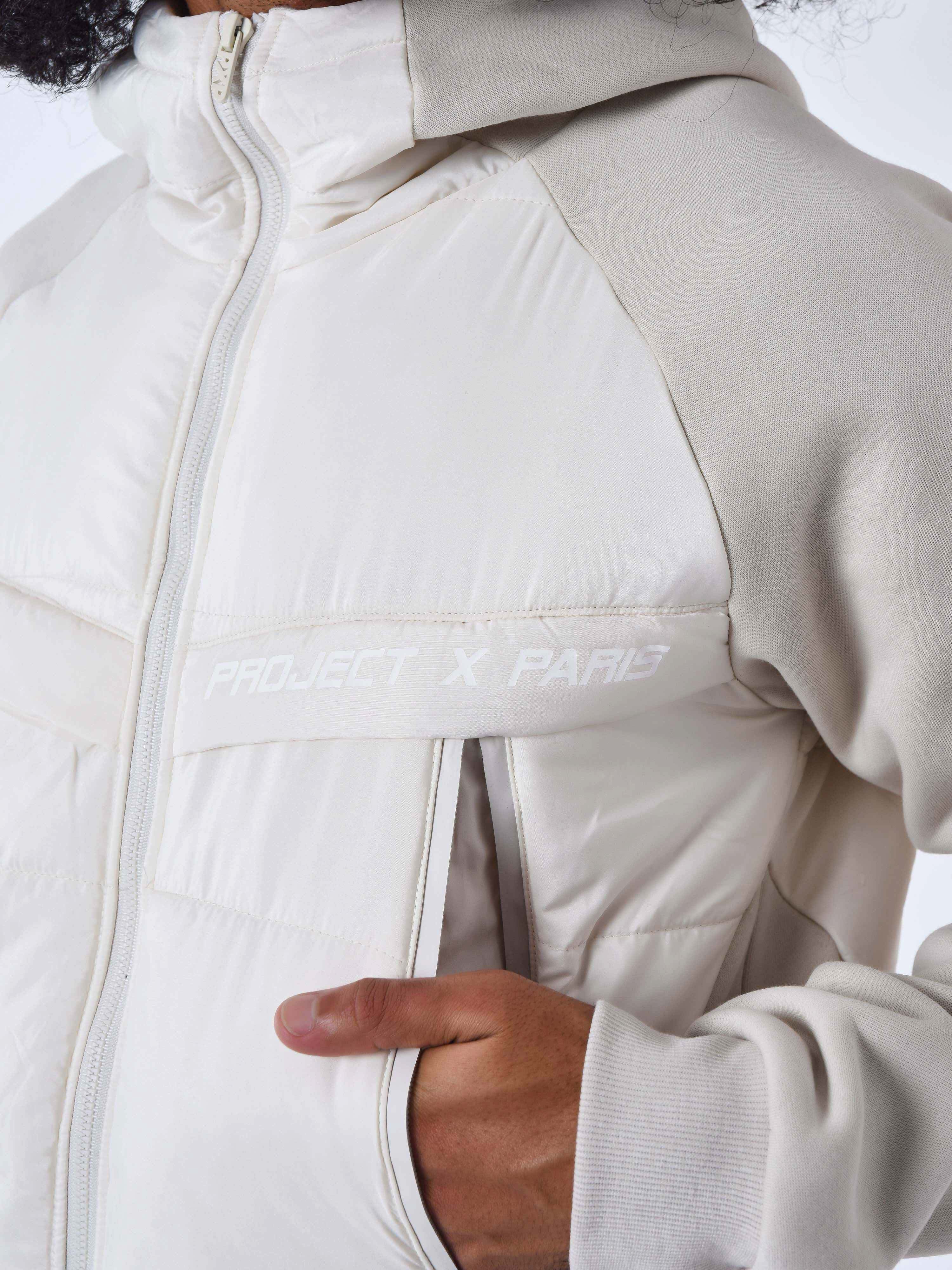 Sweat à Capuche zippé avec empiècement bimatière - Image 3