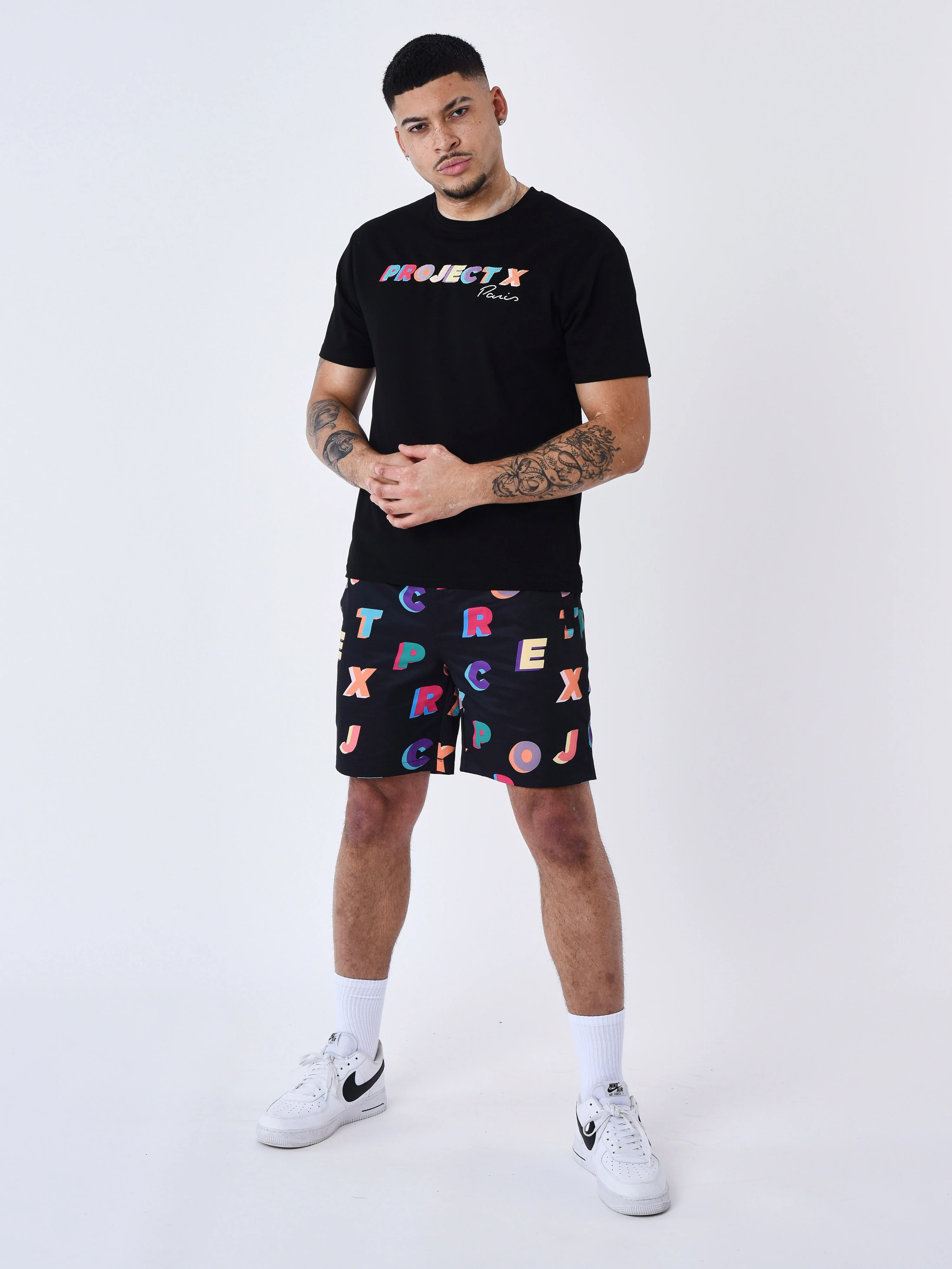 Short de bain Imprimé logo multicolores - Image 4