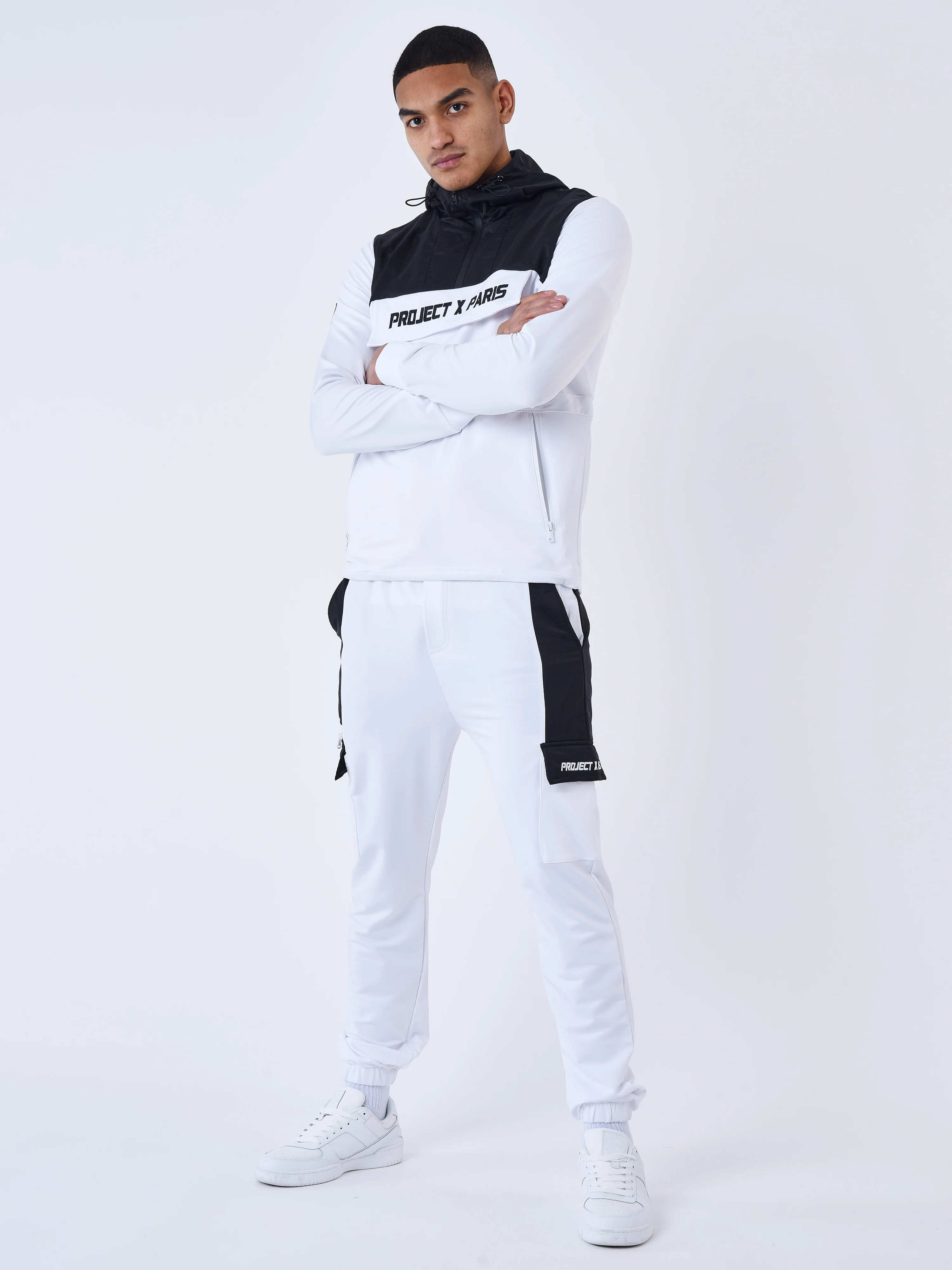 Bas de jogging style cargo bicolore