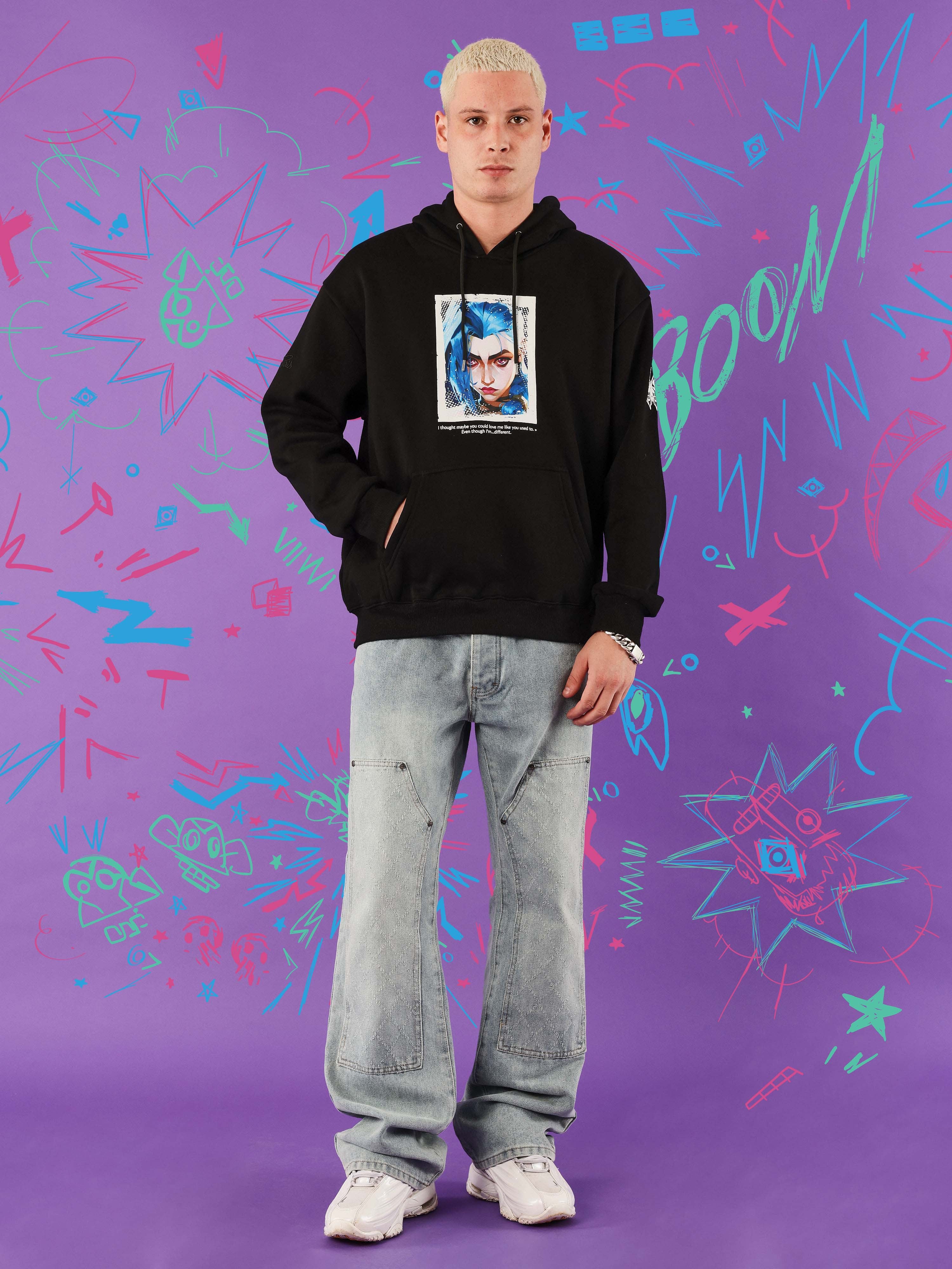 Sweat Ă Capuche Arcane Mugshot - Jinx - Image 4