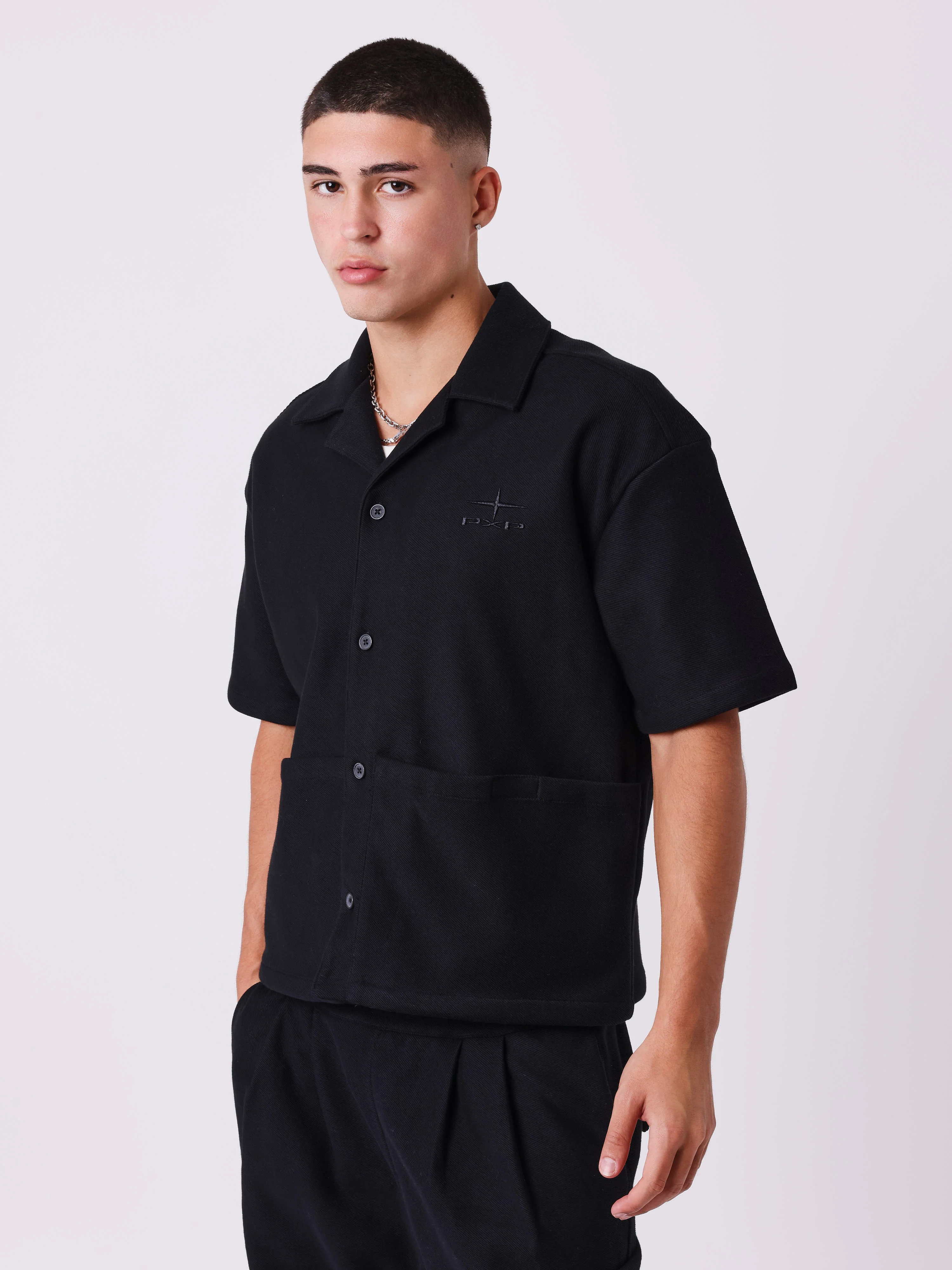 Chemise manche courte boxy