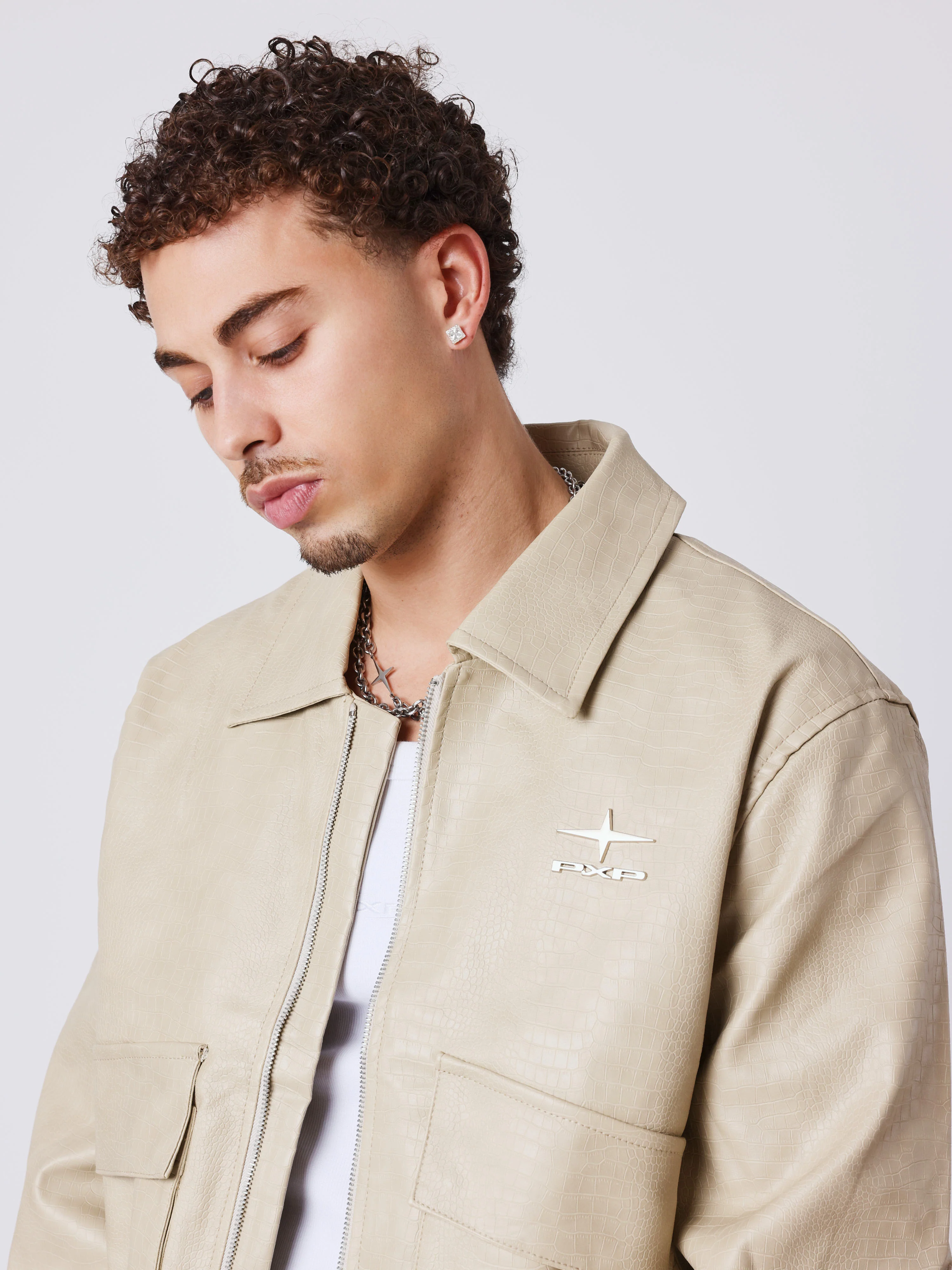 Blouson urbain zippé en vegan leather - Image 3