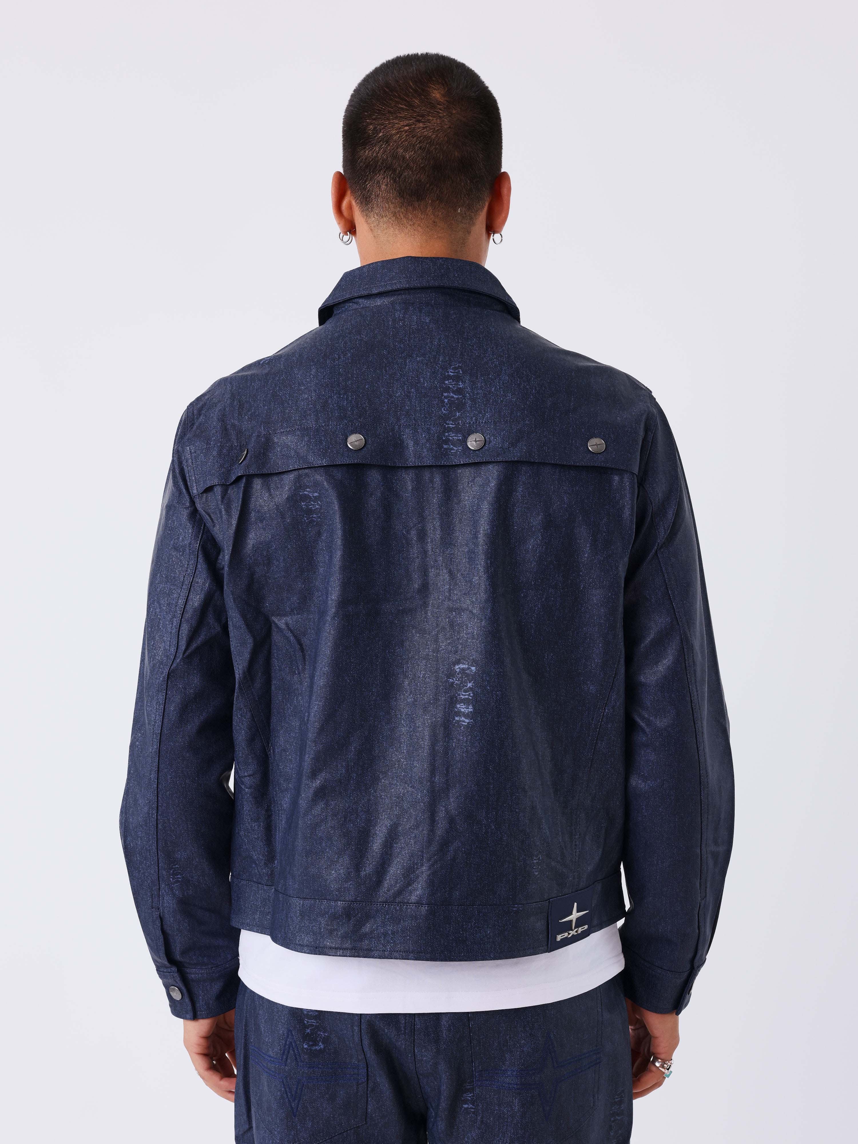 Veste en similicuir effet denim - Image 3