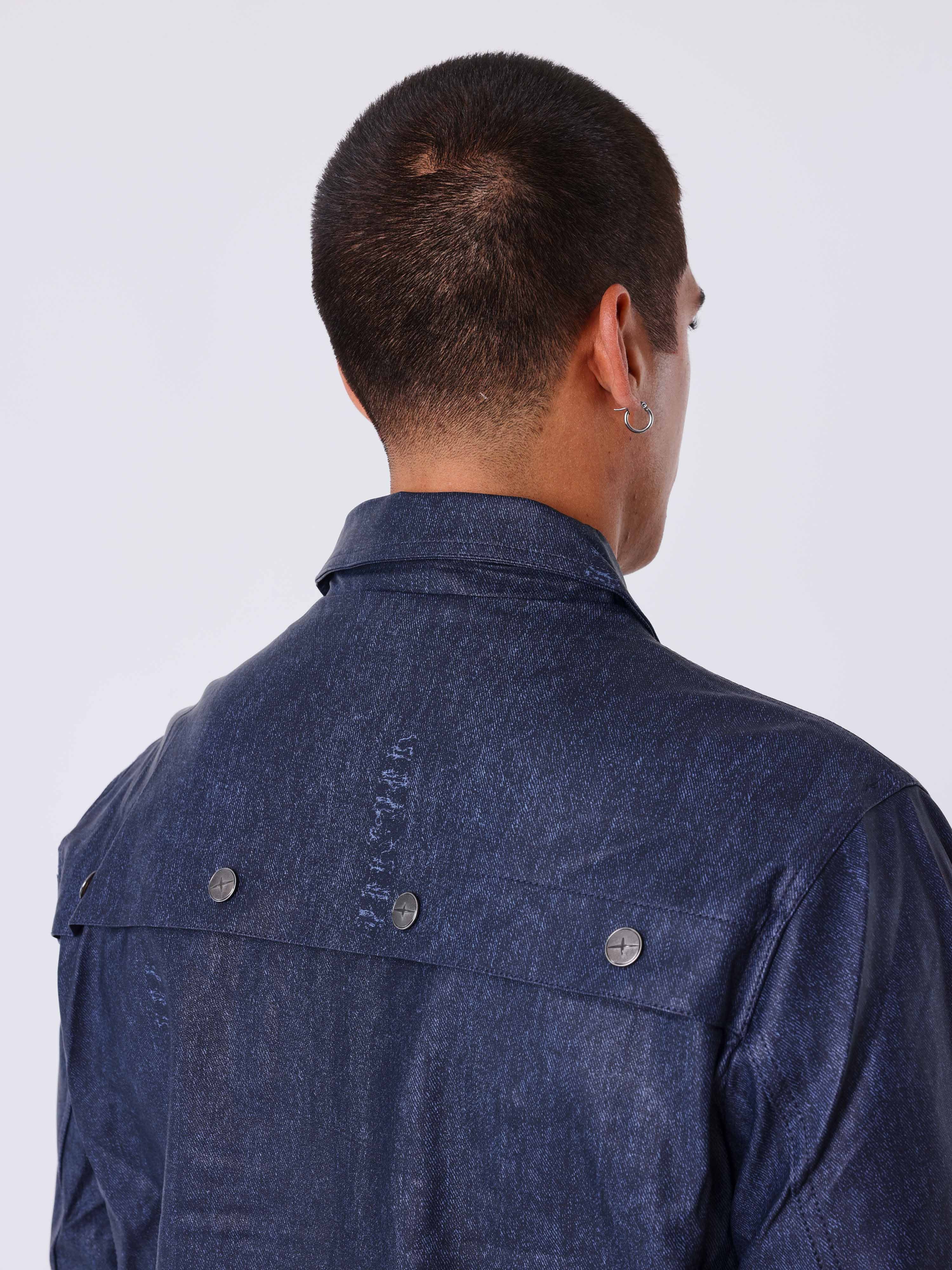 Veste en similicuir effet denim - Image 5