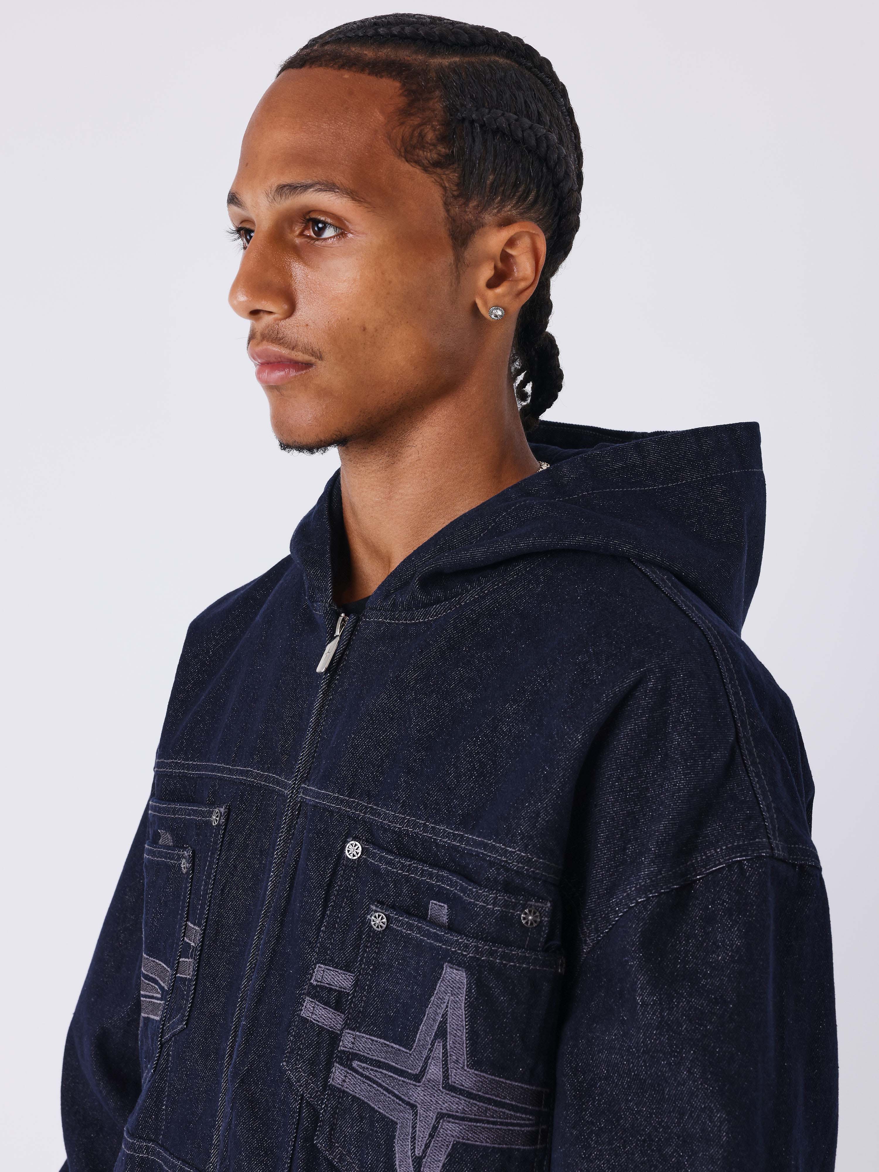 Veste Ă capuche en denim - Image 3