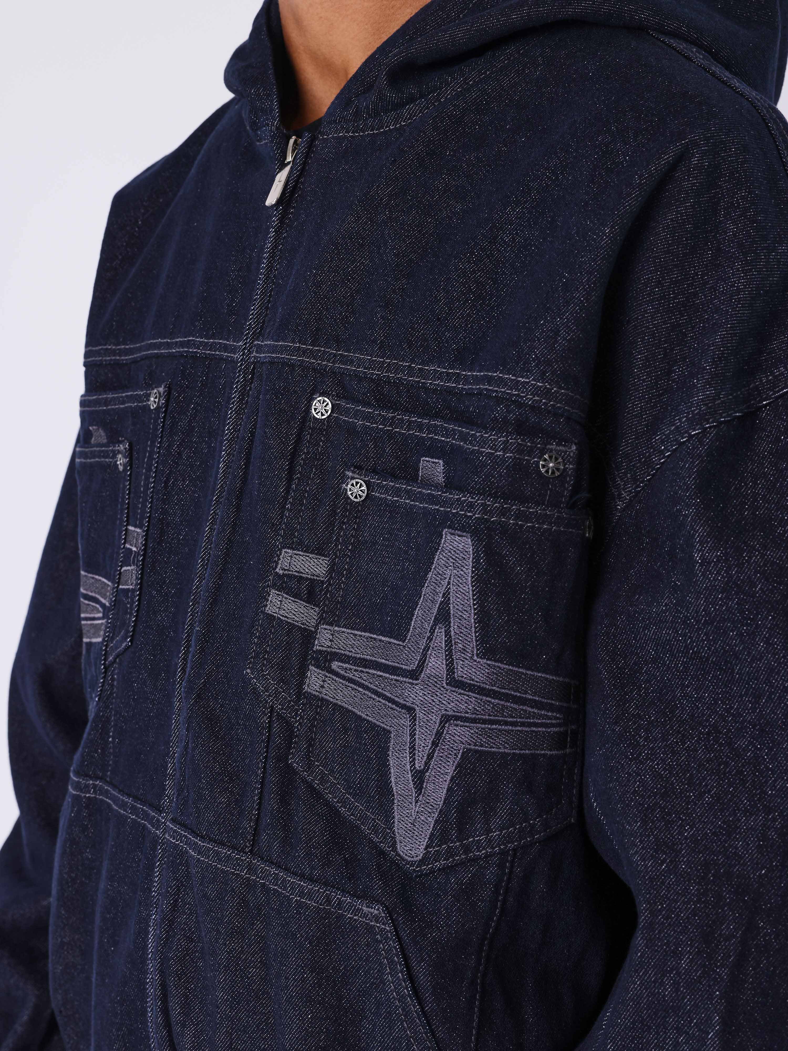 Veste Ă capuche en denim - Image 4