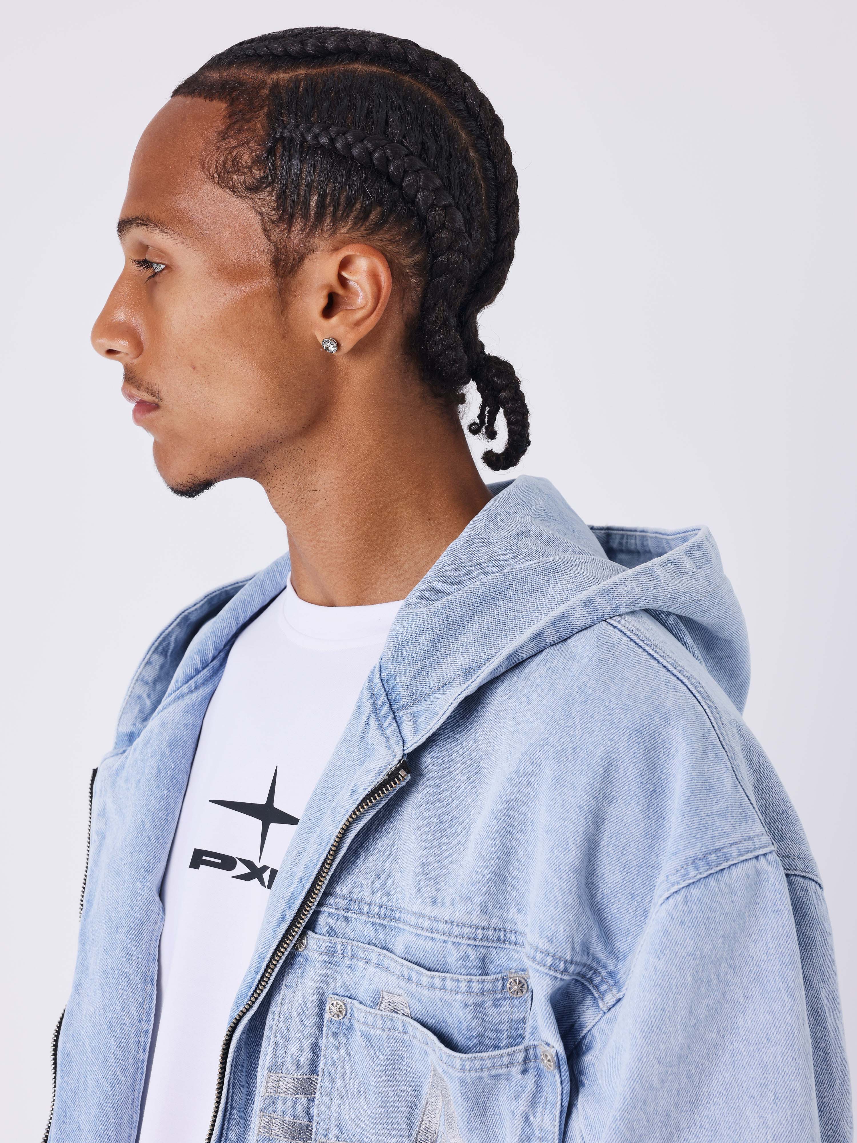 Veste à capuche en denim - Image 3