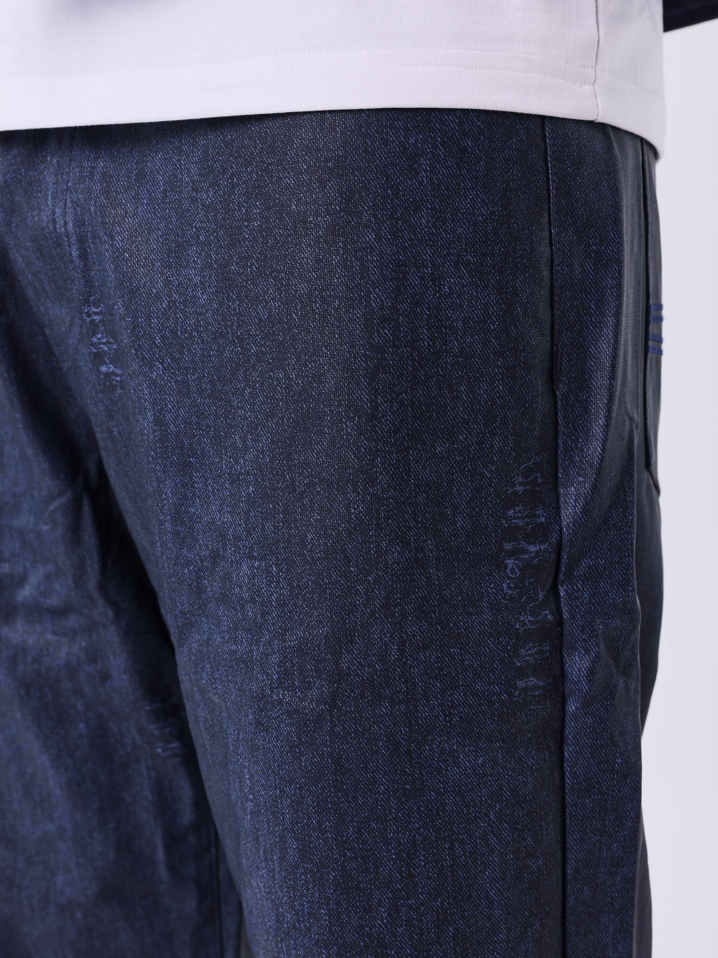 Pantalon en similicuir effet denim - Image 3