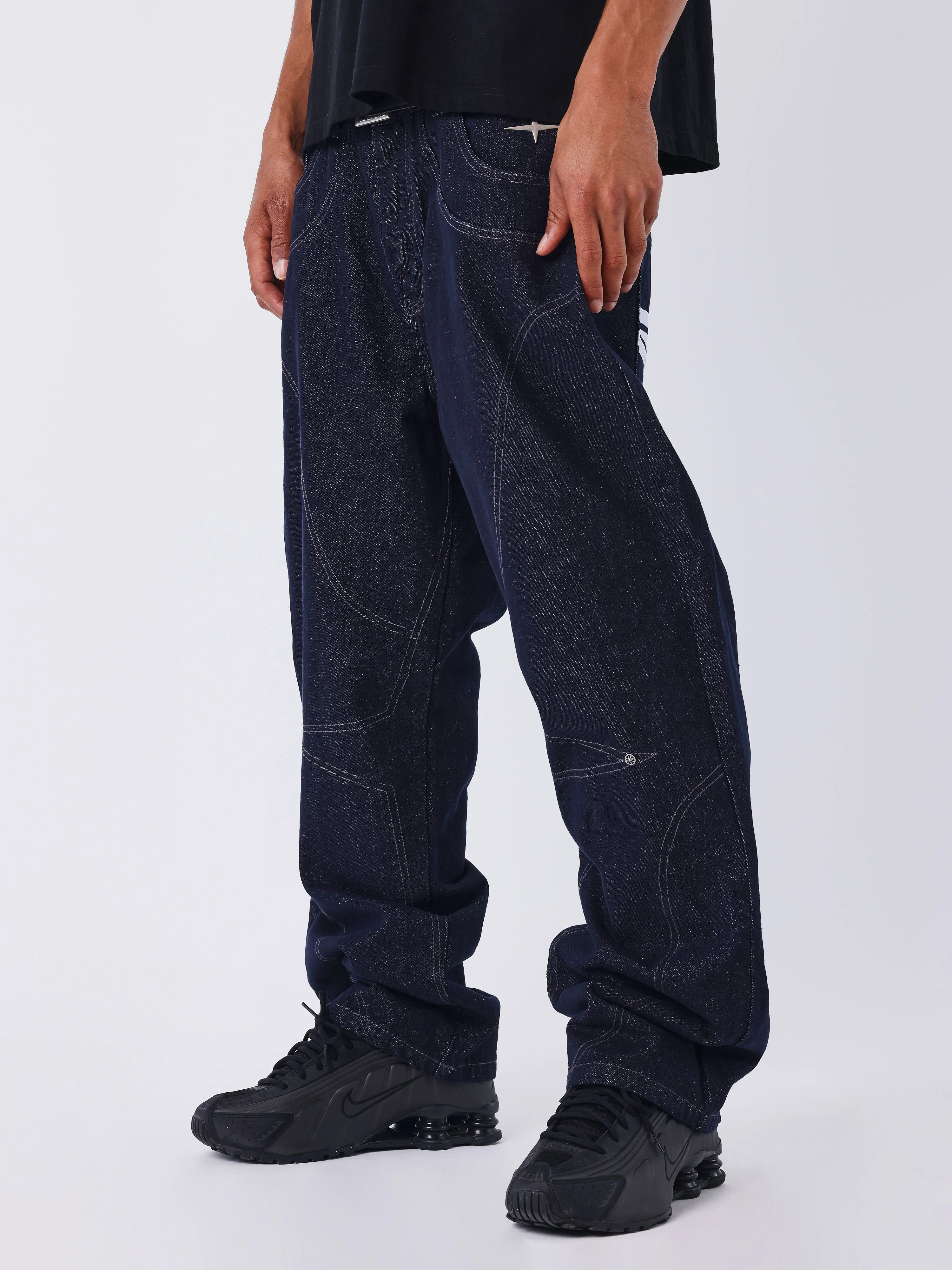 Jean loose en denim brut coutures Polaris - Image 3