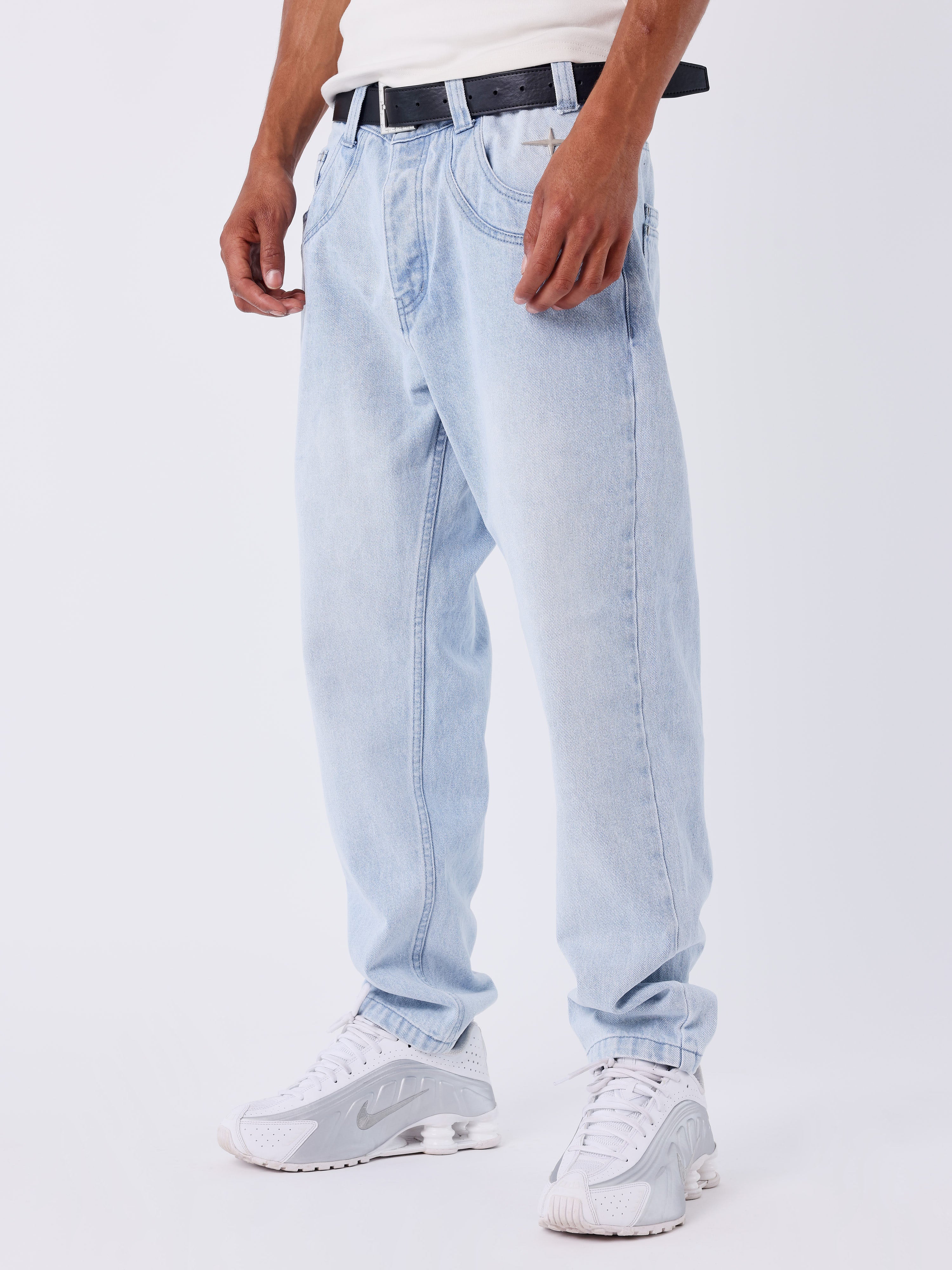 Jean slim denim bleu délavé - Image 3