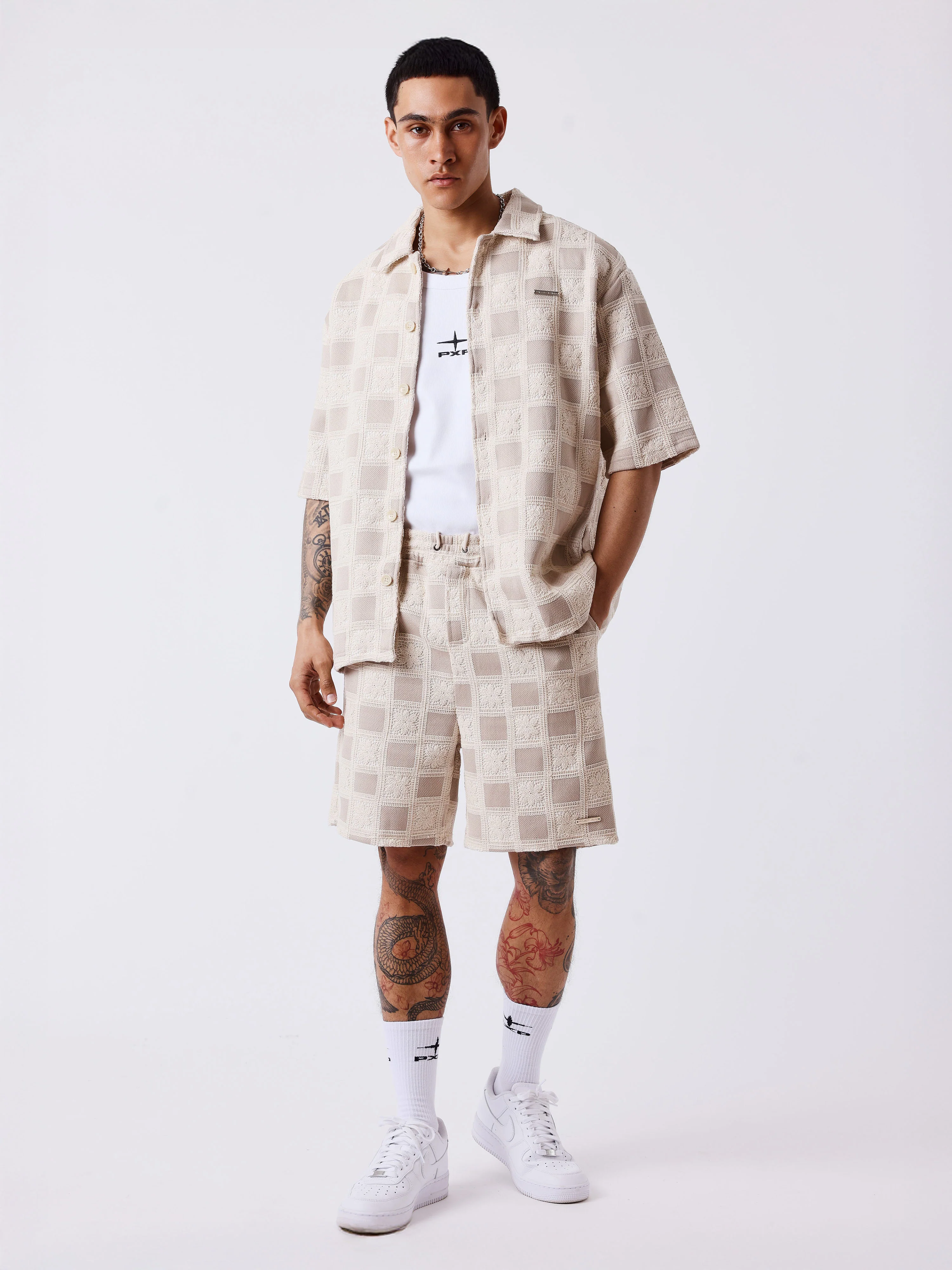 Chemise texturée à motif carreaux - Image 5