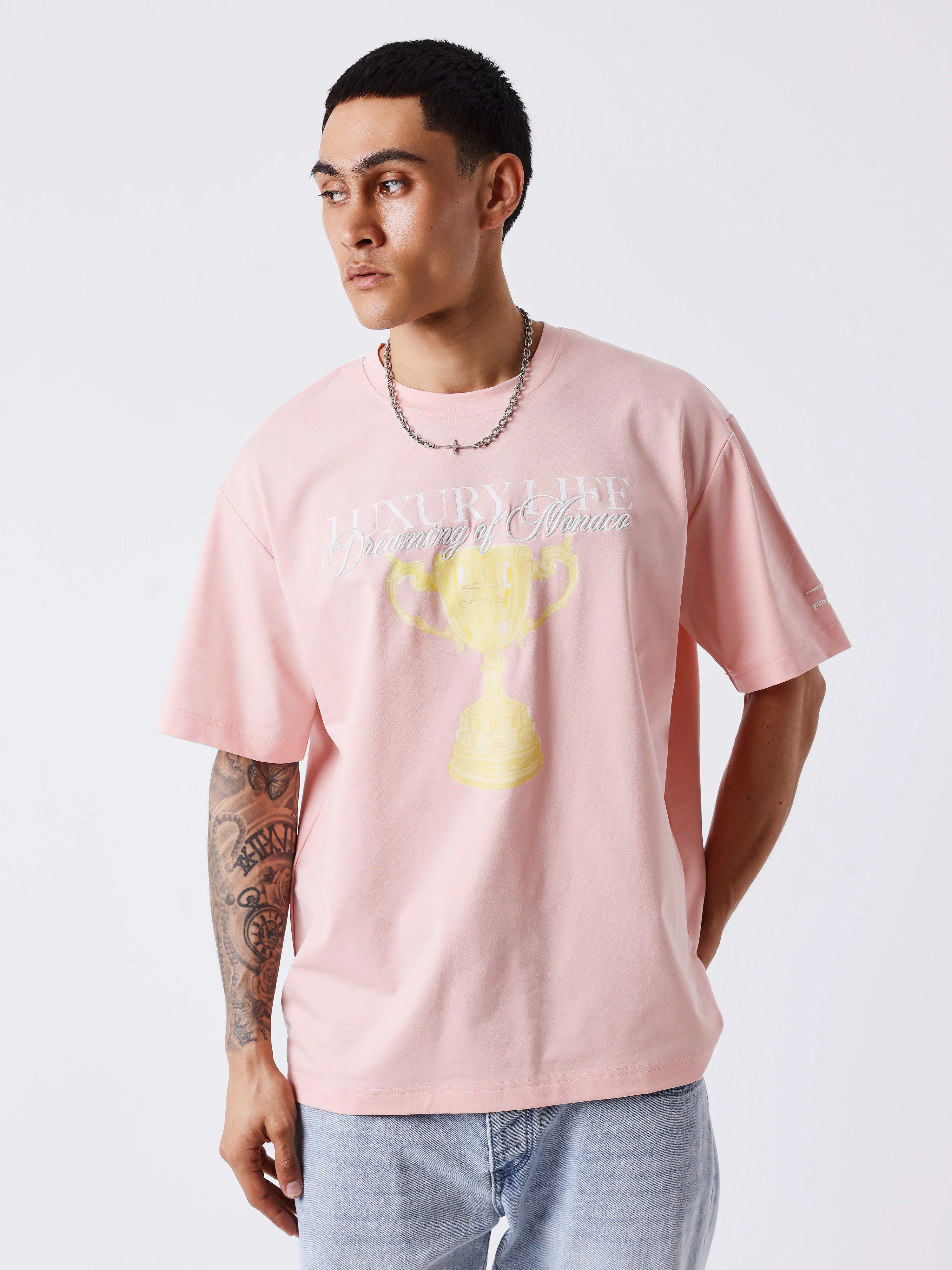 T-shirt imprimé et brodé motif Champion