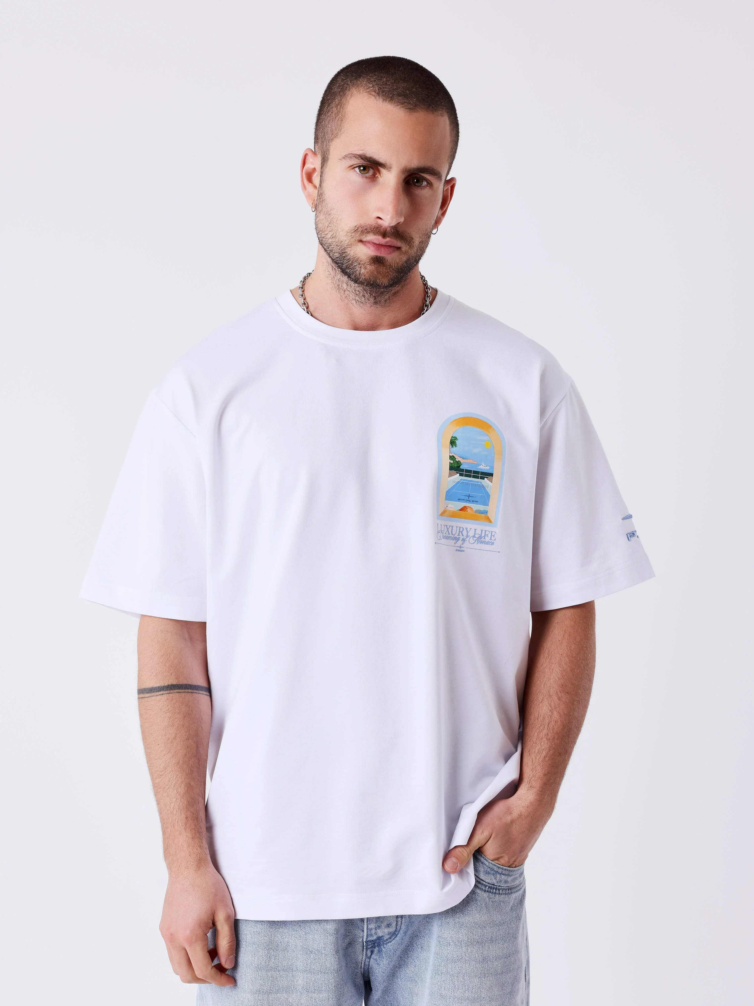 T-shirt manches courtes Monaco Illustration