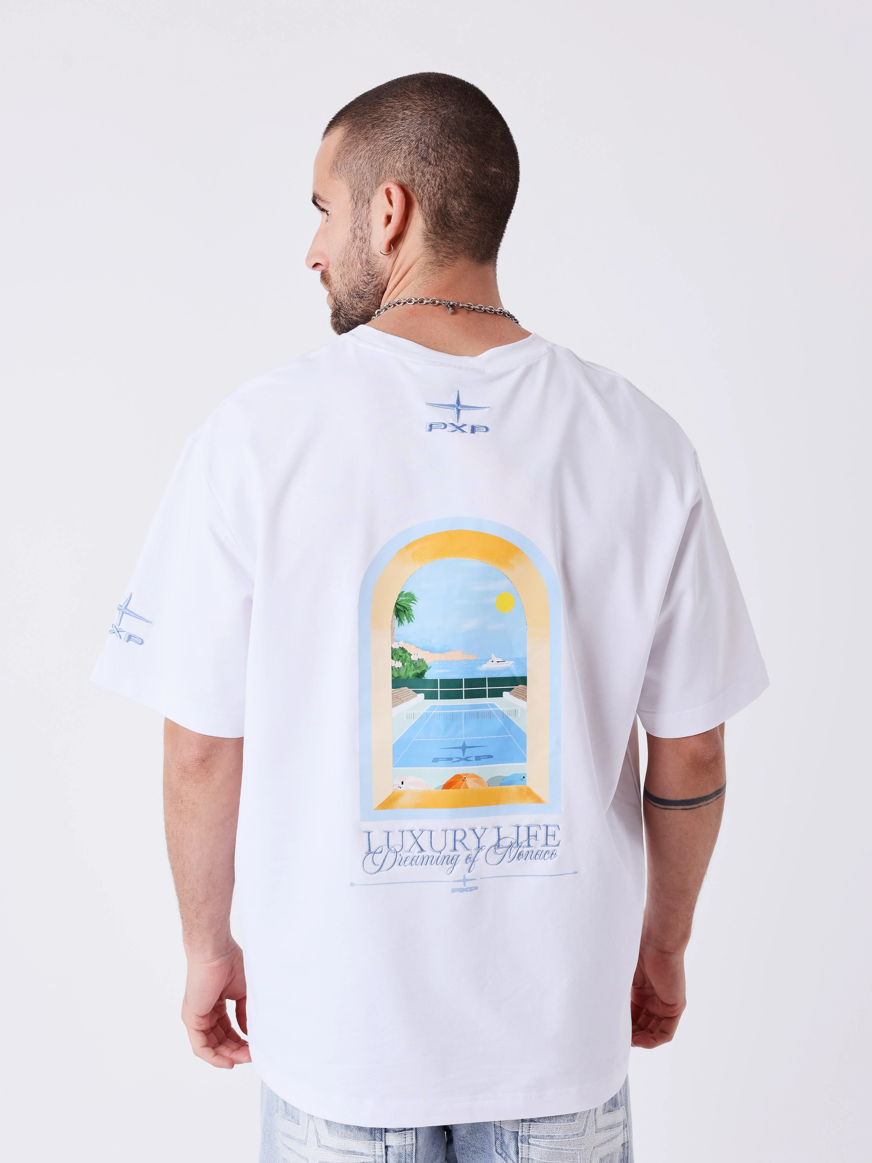 T-shirt manches courtes Monaco Illustration - Image 2