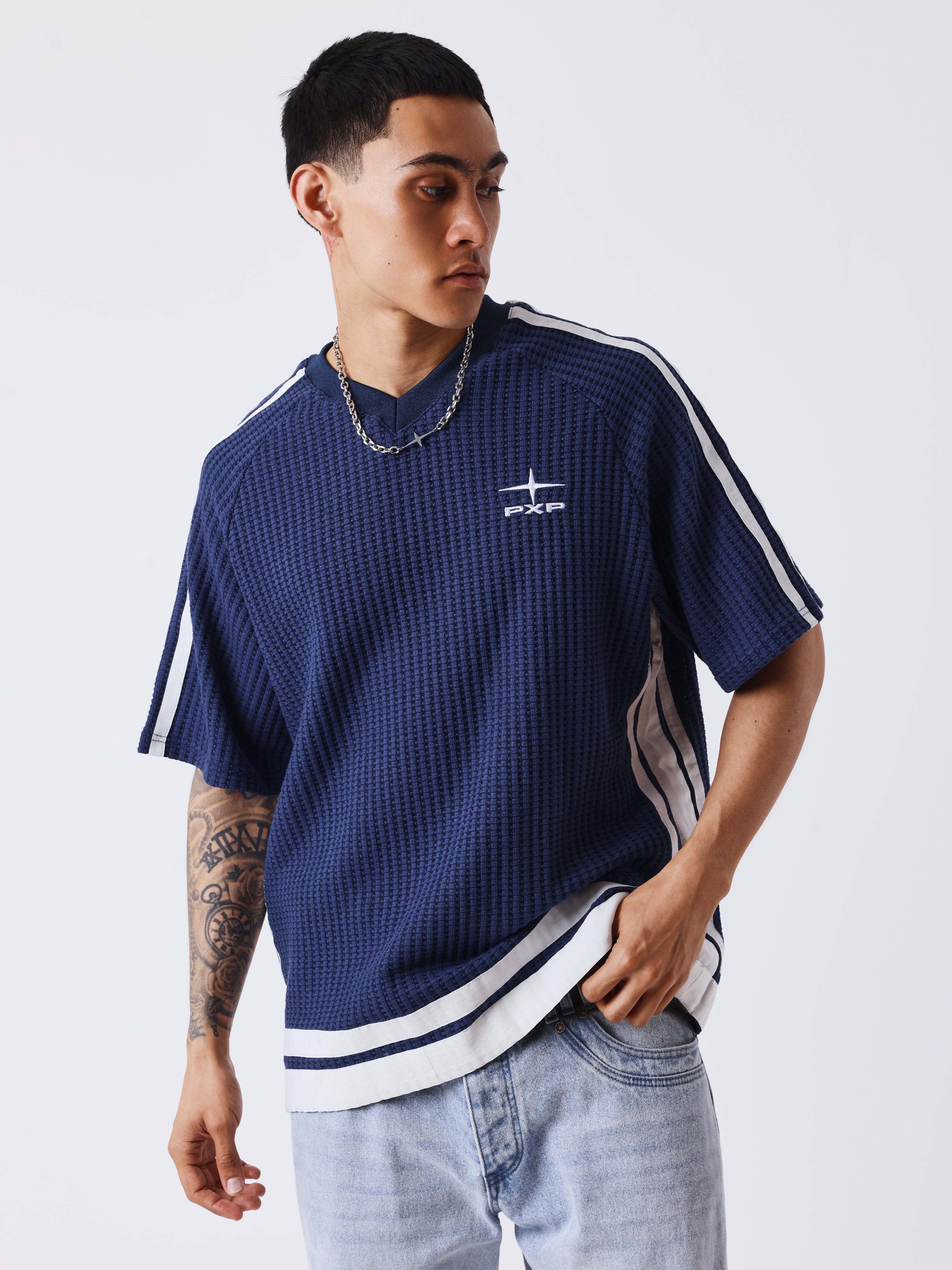 T-shirt en maille Ă col V