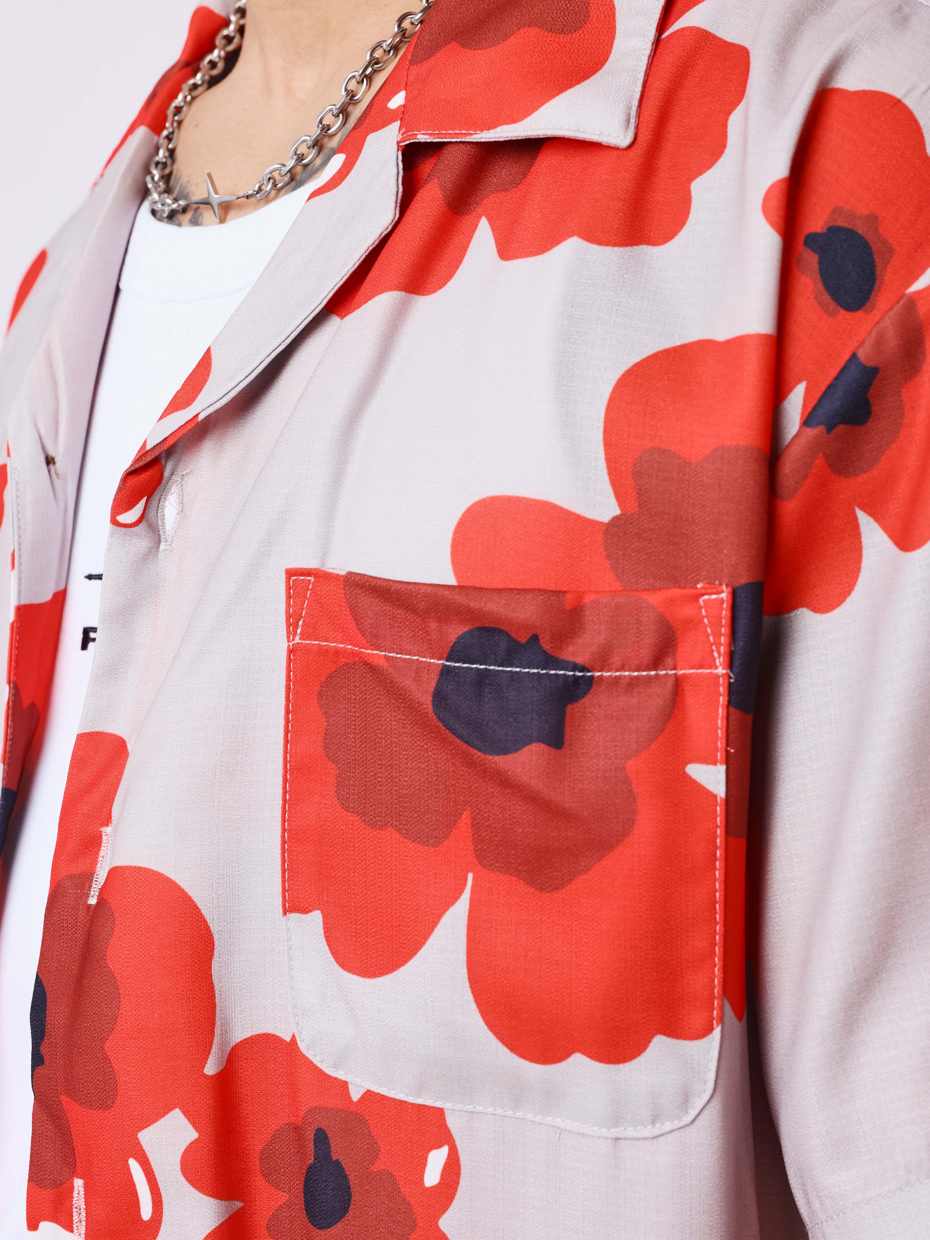 Chemise manches courtes Ă motif floral - Image 3