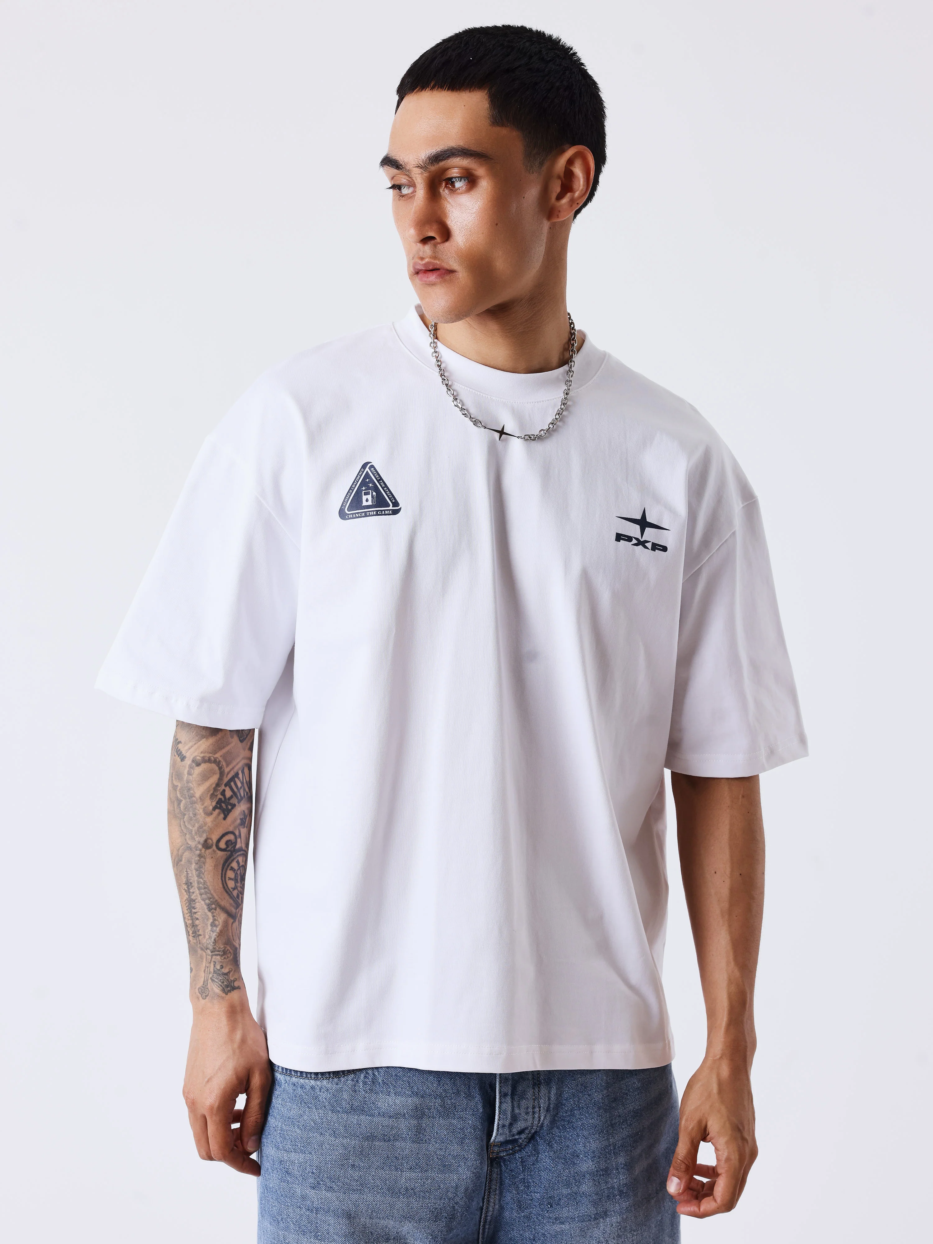 T-shirt manches courtes imprimé devant et dos