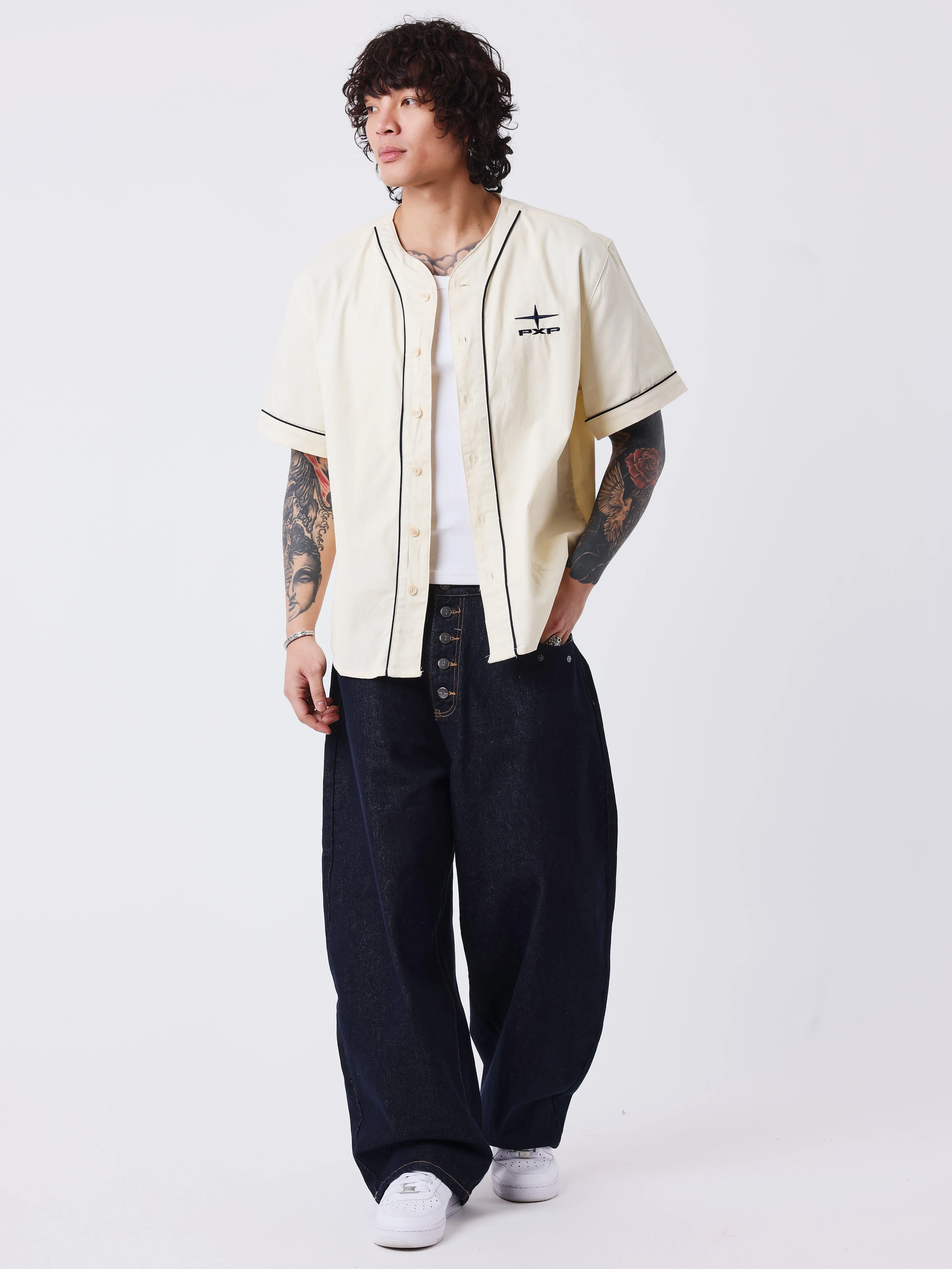 Chemise style baseball avec logo au dos - Image 5