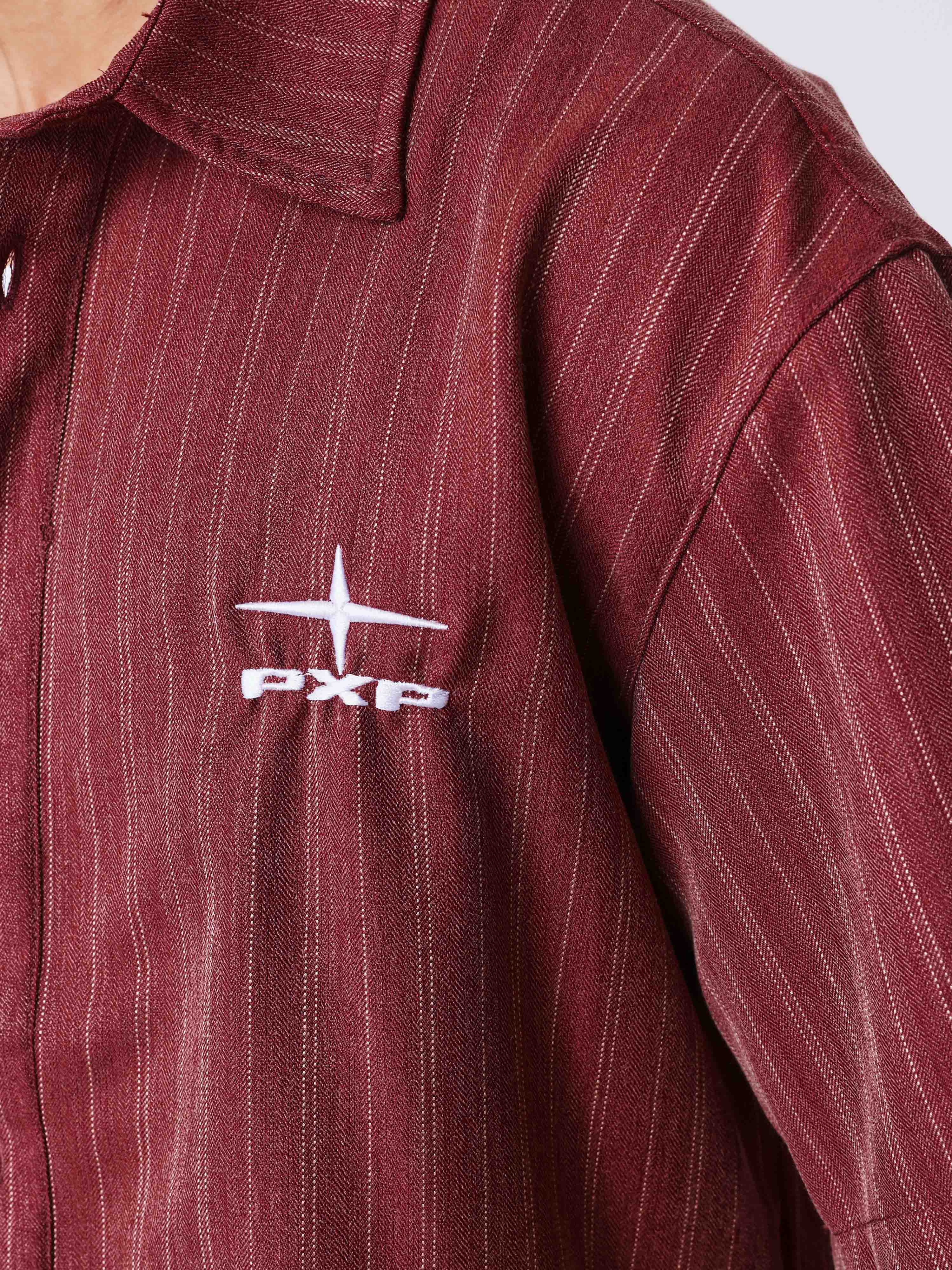 Chemise à motif rayé avec broderie au dos - Image 3