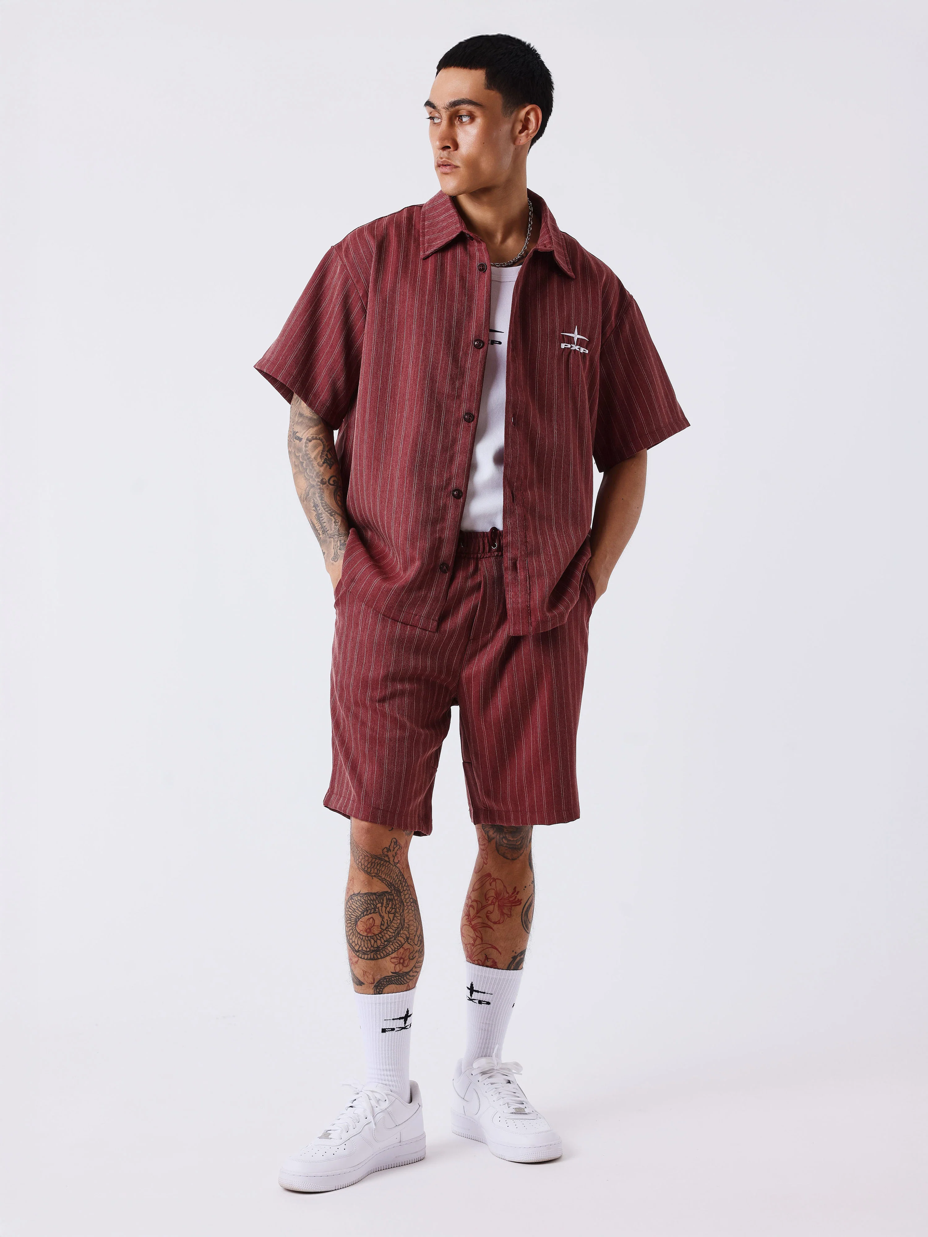 Chemise à motif rayé avec broderie au dos - Image 5