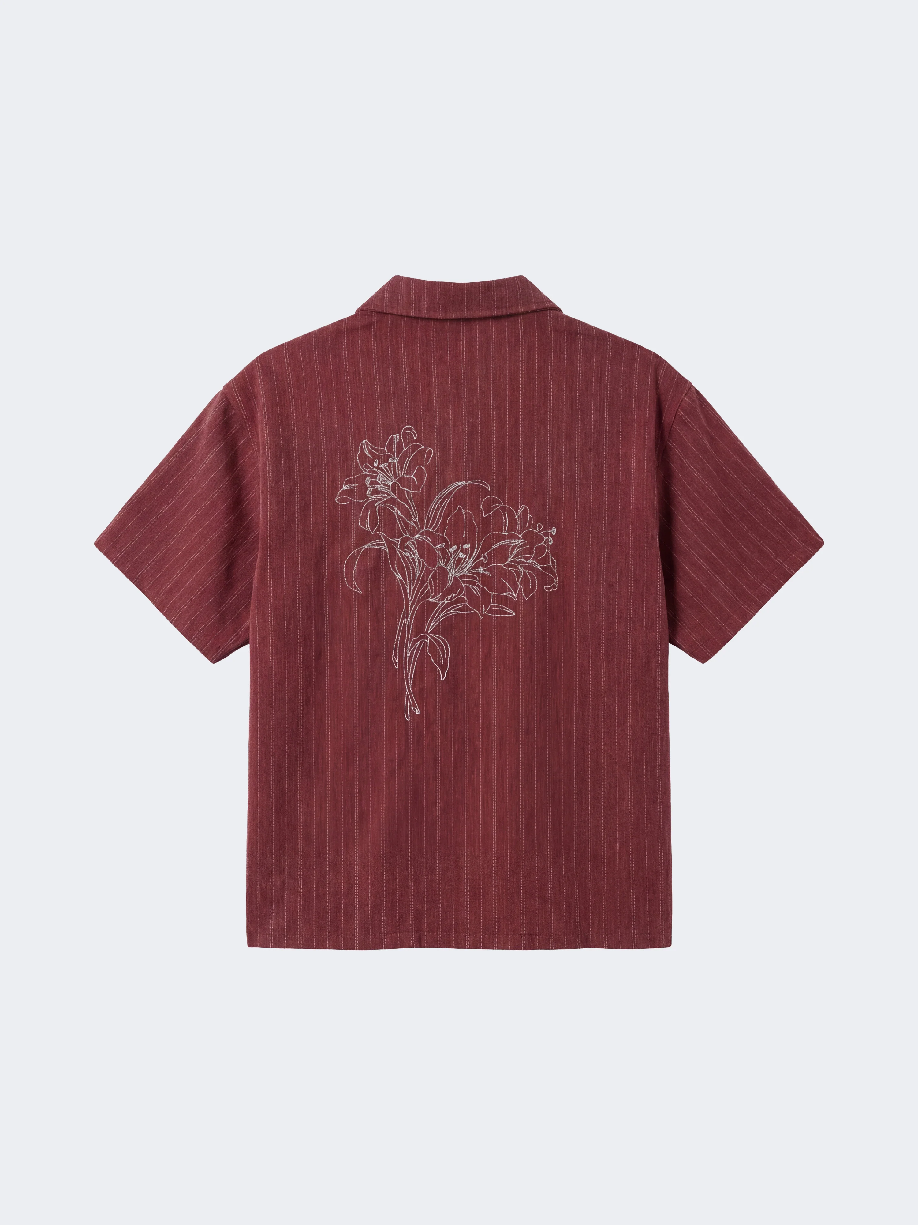 Chemise à motif rayé avec broderie au dos - Image 7