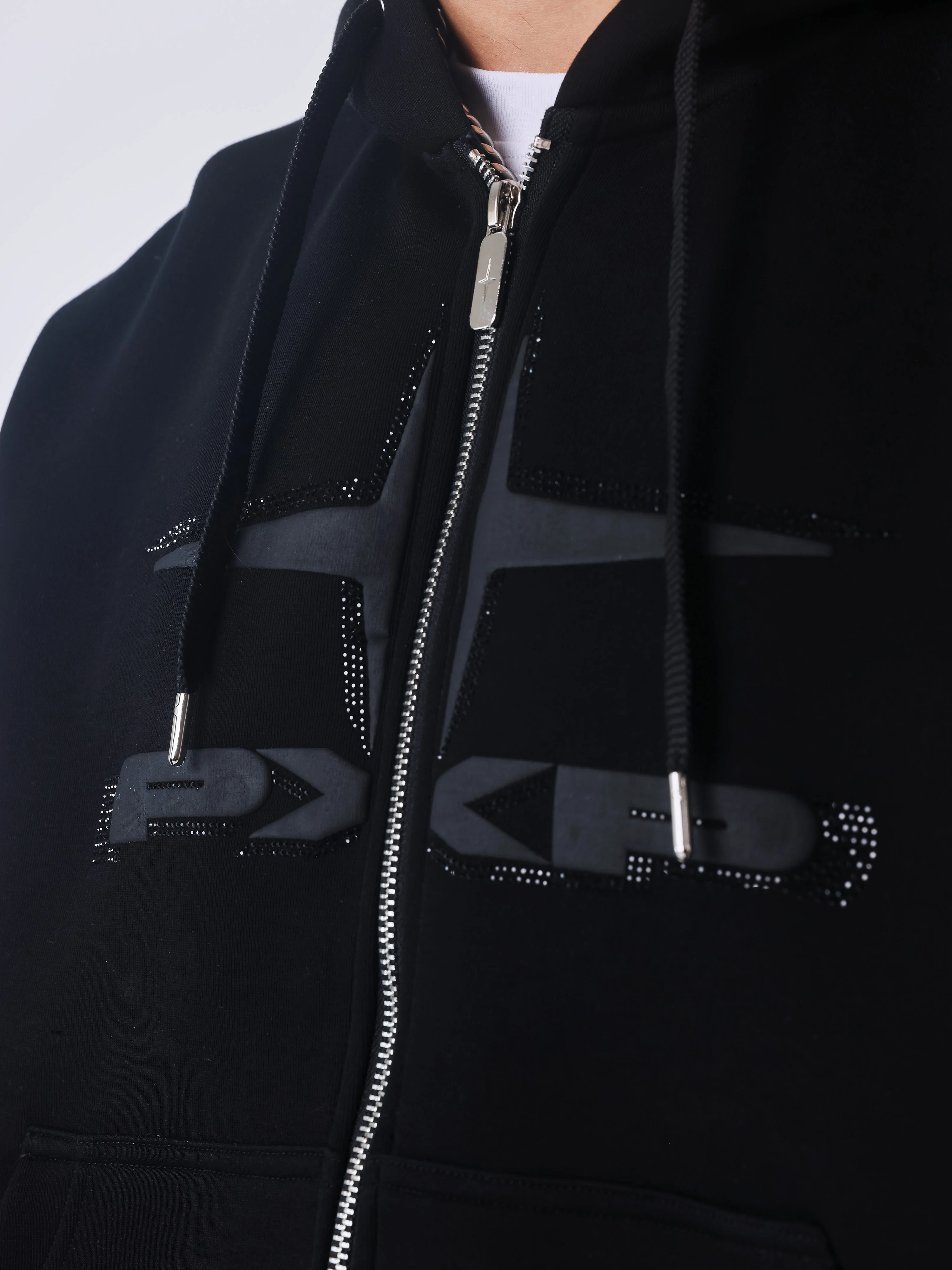Sweat à capuche zippé Strass - Image 3