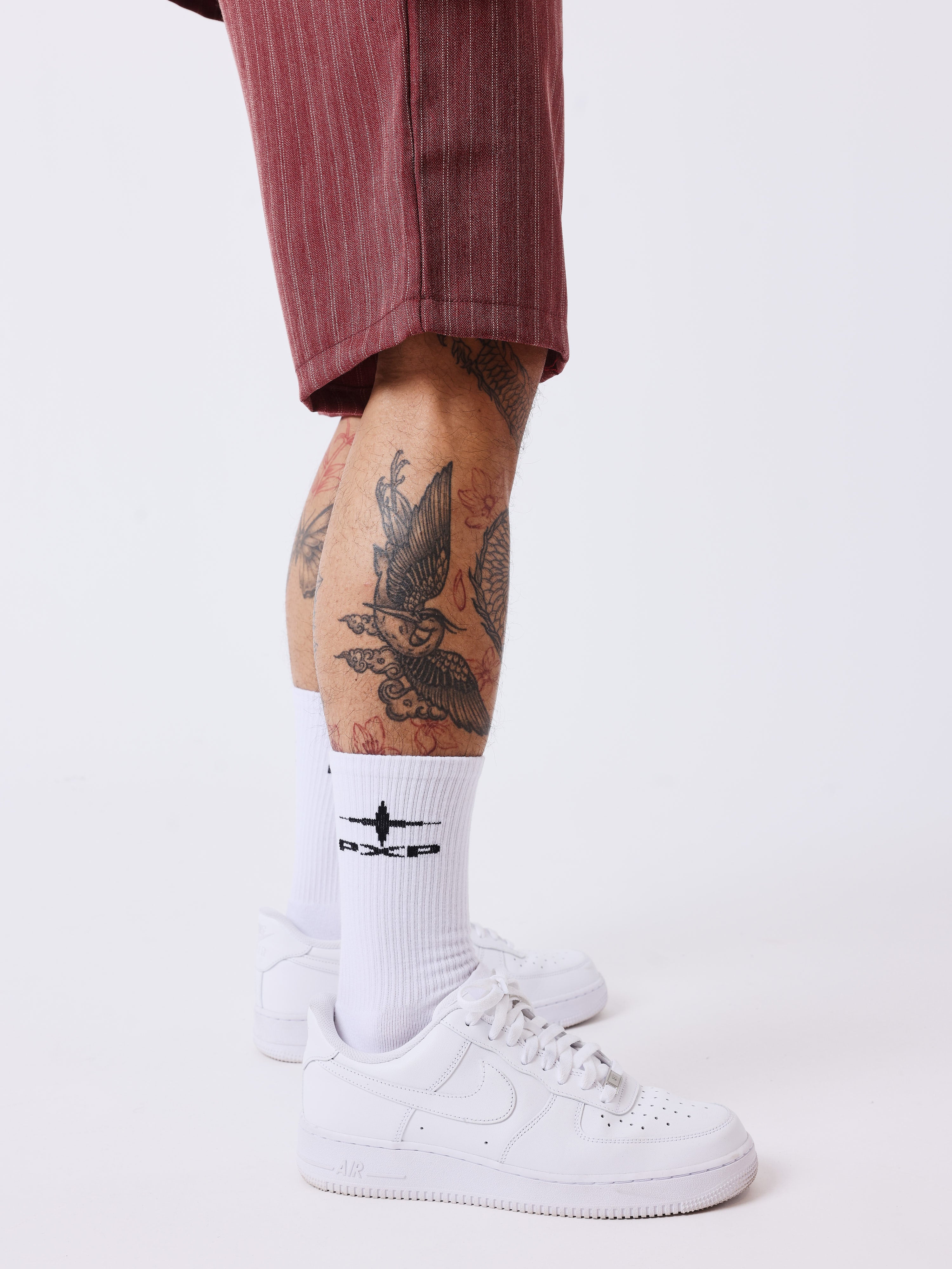 Short à rayures avec taille élastiquée - Image 4