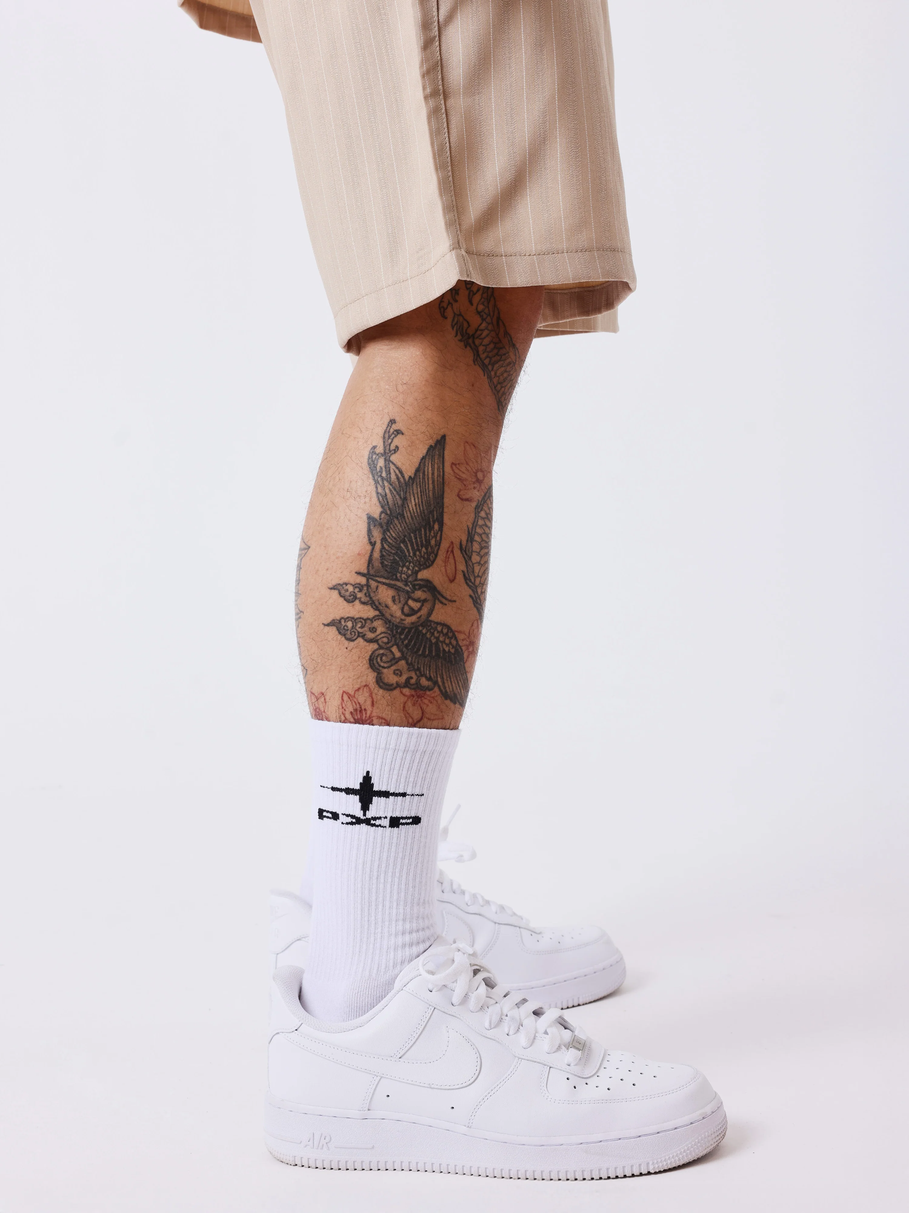 Short à rayures avec taille élastiquée - Image 5