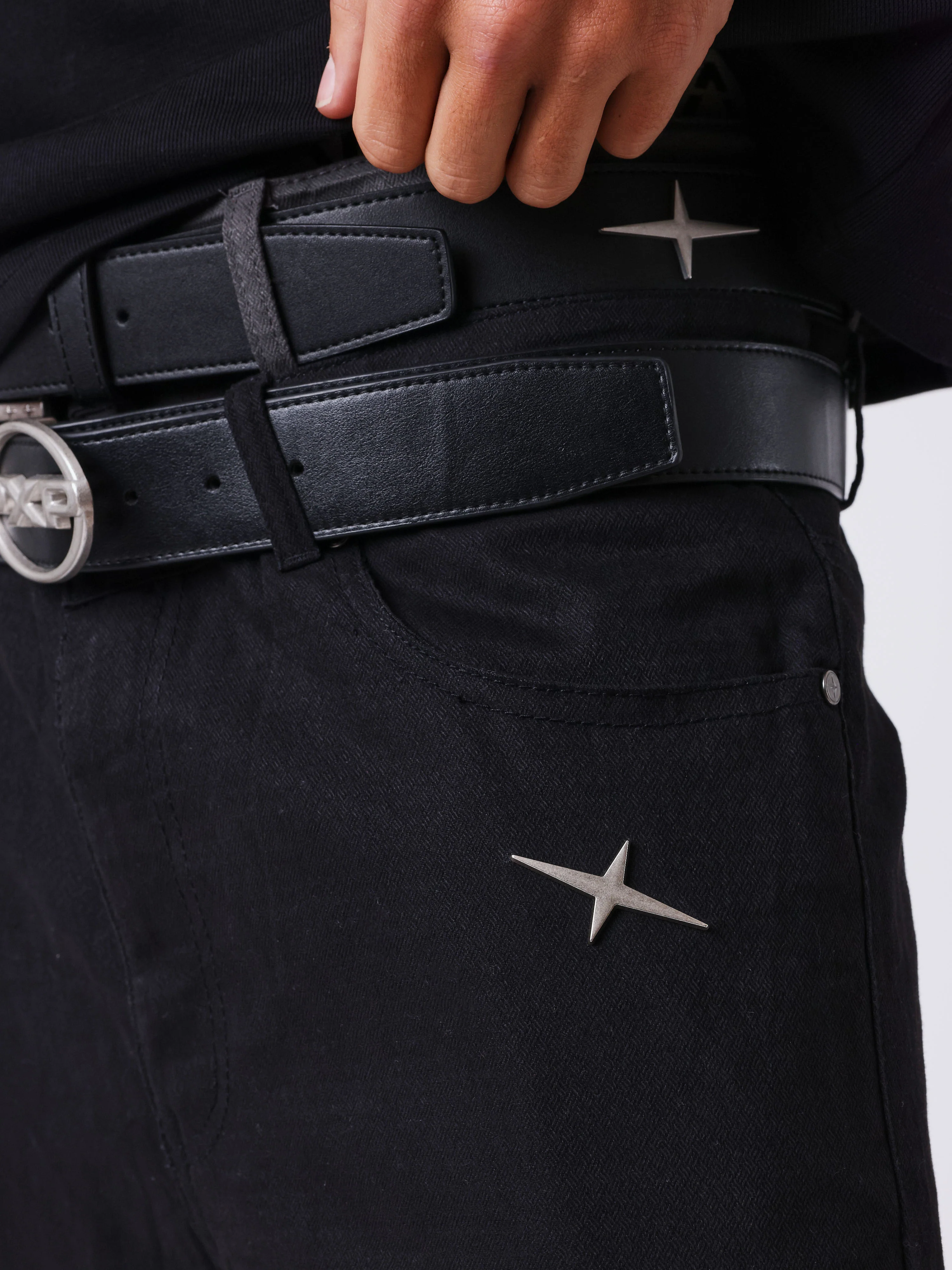 Pantalon Superposition à Taille Contrastée - Image 4