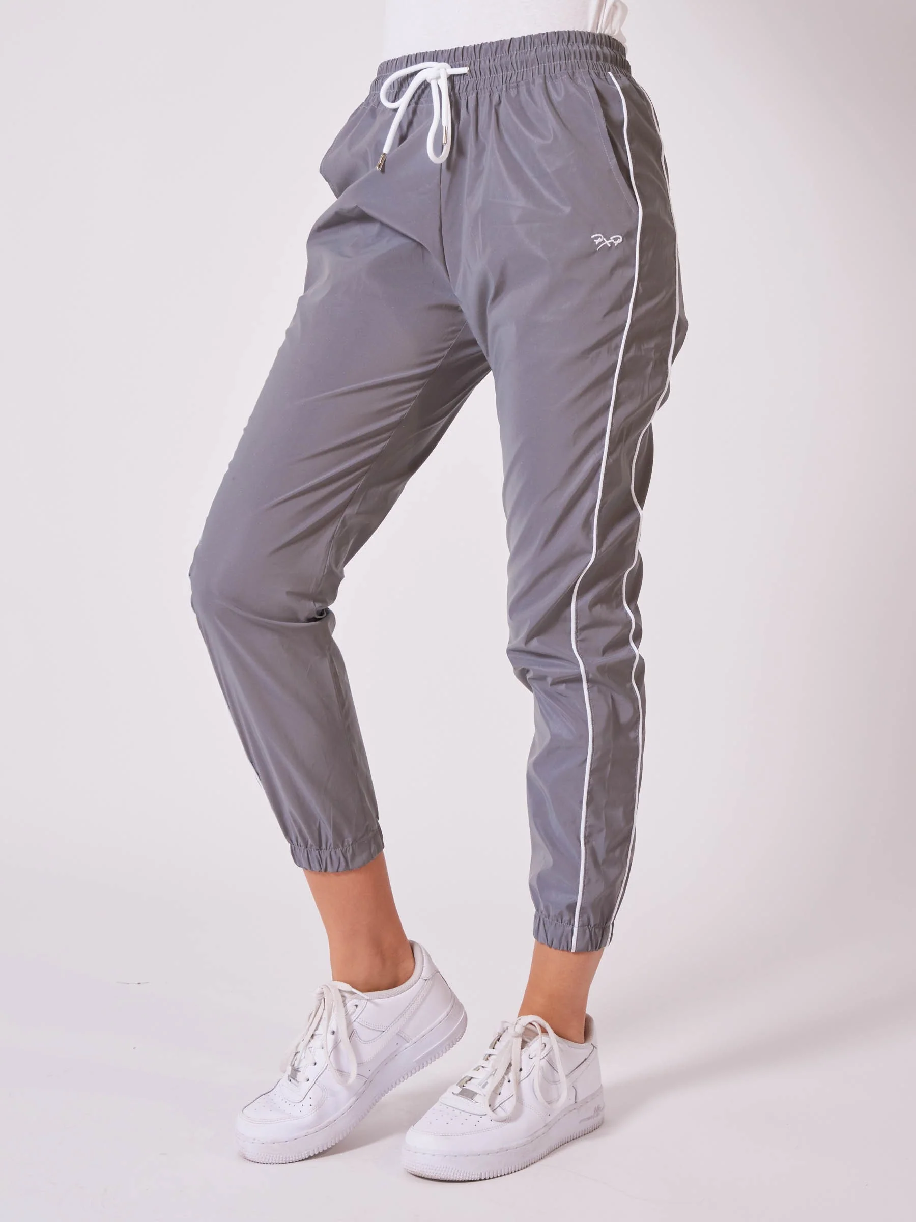 Bas de jogging bas élastiqué réfléchissante avec piping - Image 3