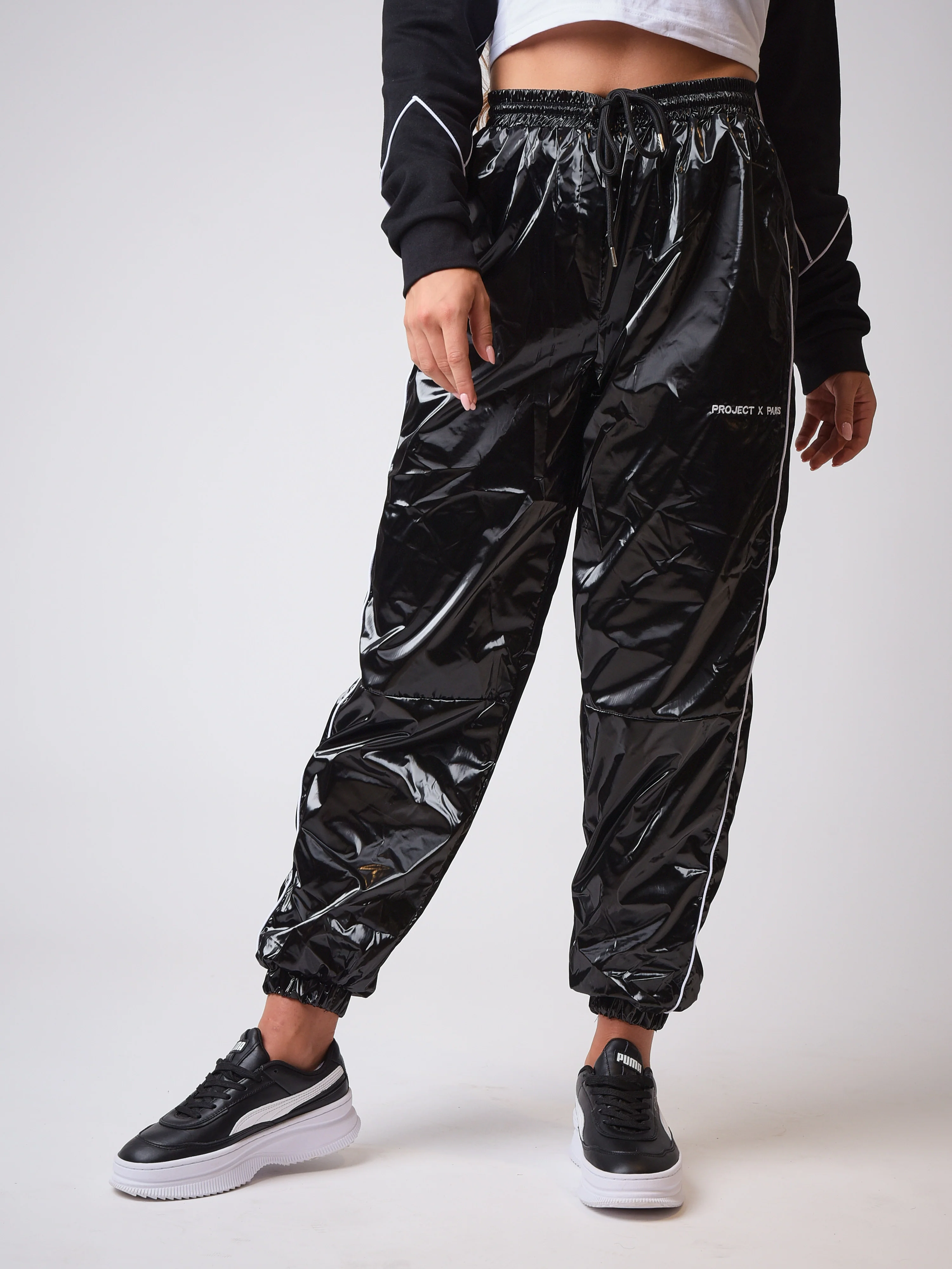 Bas de jogging effet vinyle