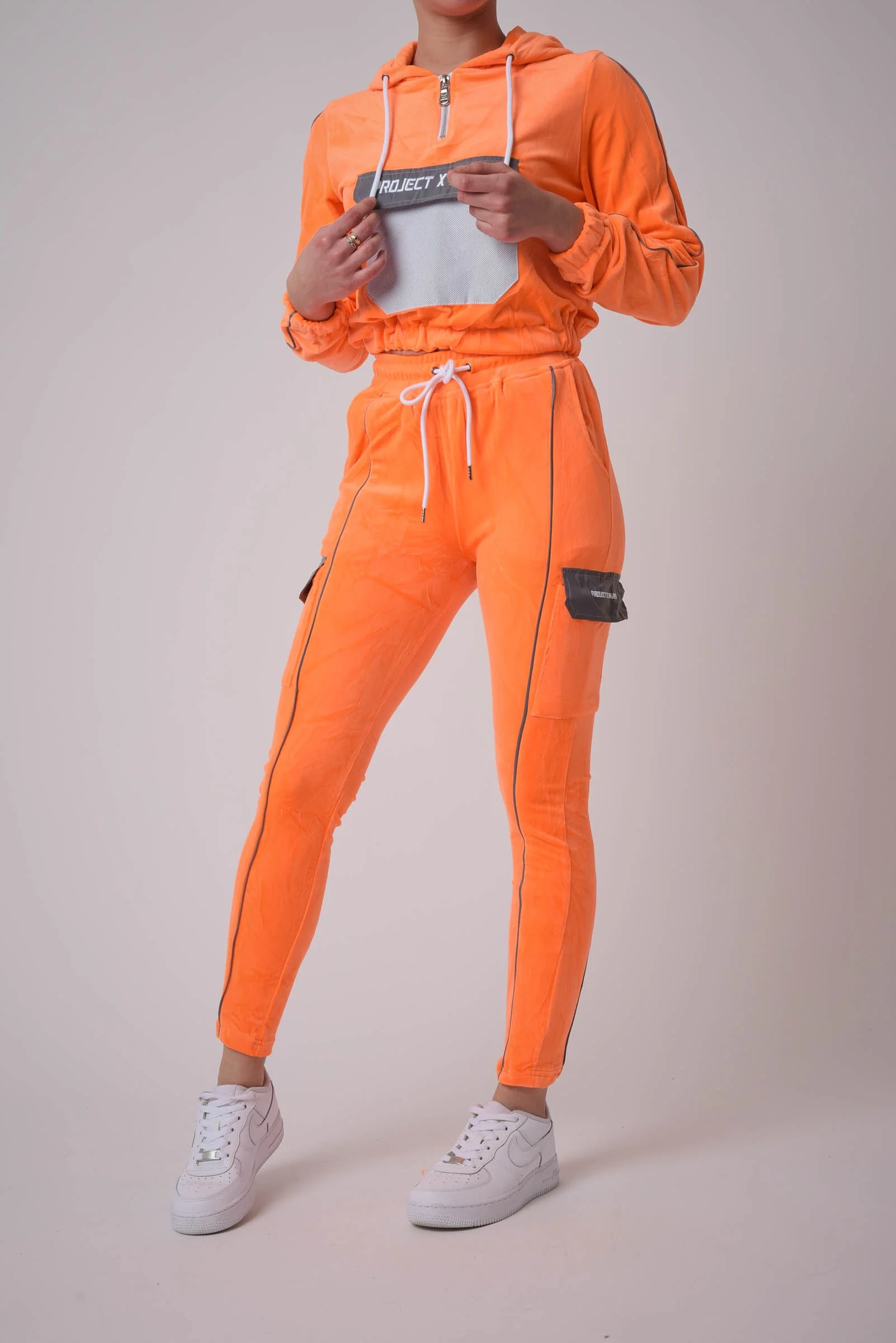 Bas de jogging velvet type cargo à piping réfléchissant - Image 4