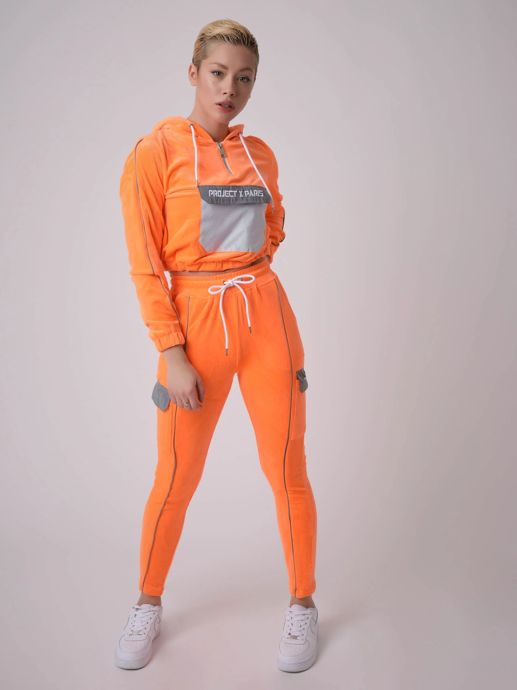 Bas de jogging velvet type cargo à piping réfléchissant - Image 5