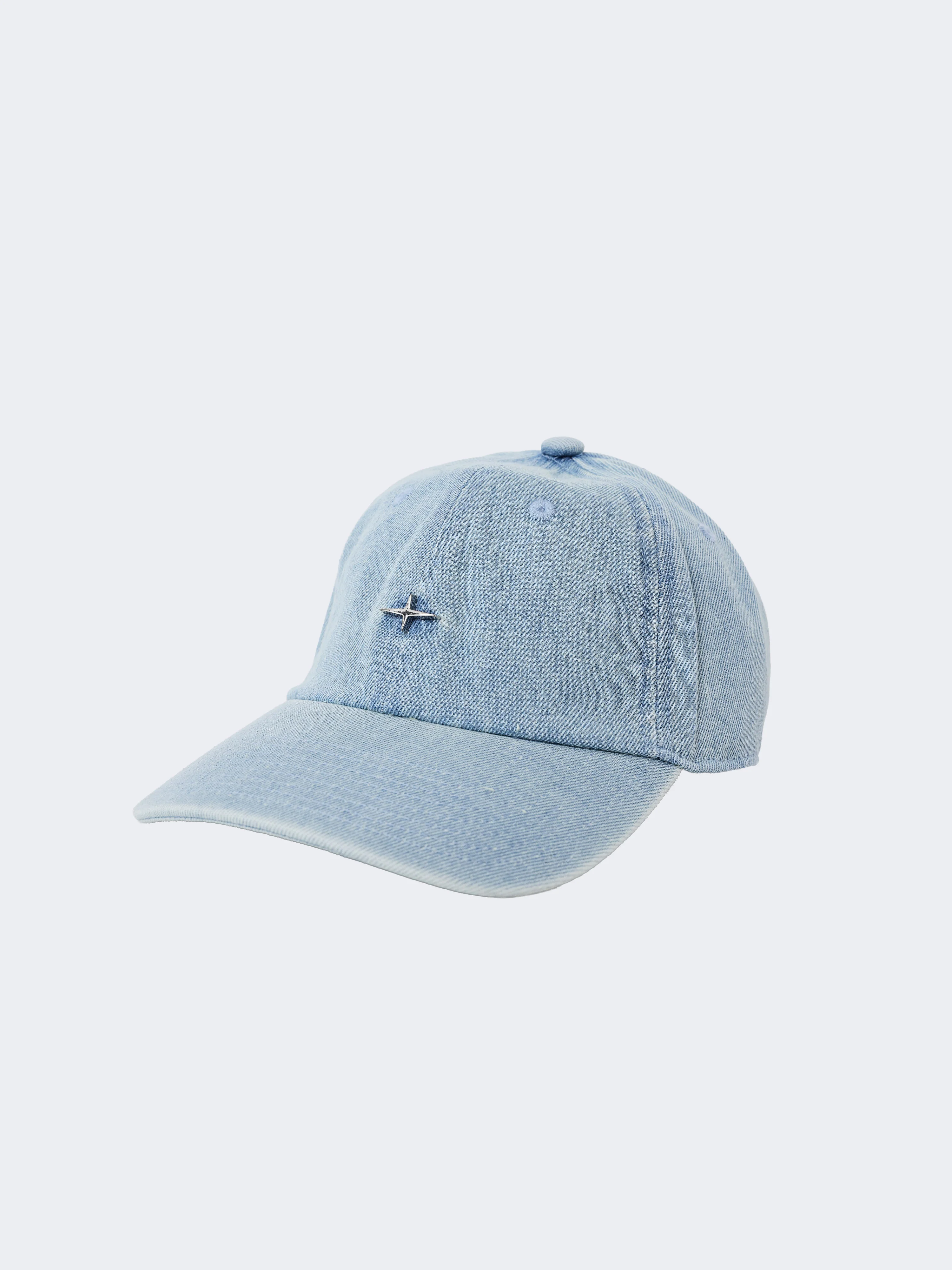 Casquette en denim bleu délavé