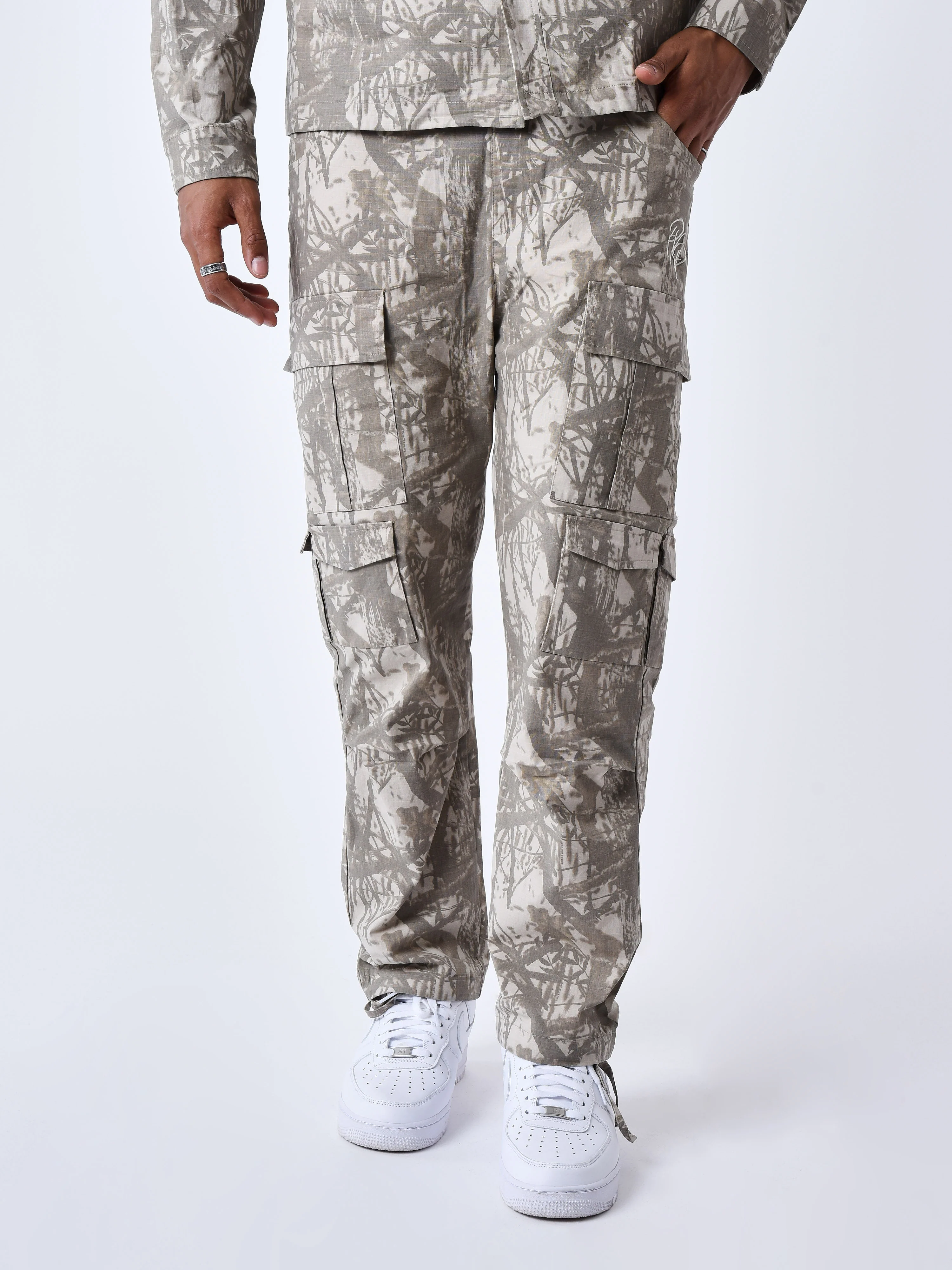 Cargo multipoches motif branchage - Image 3