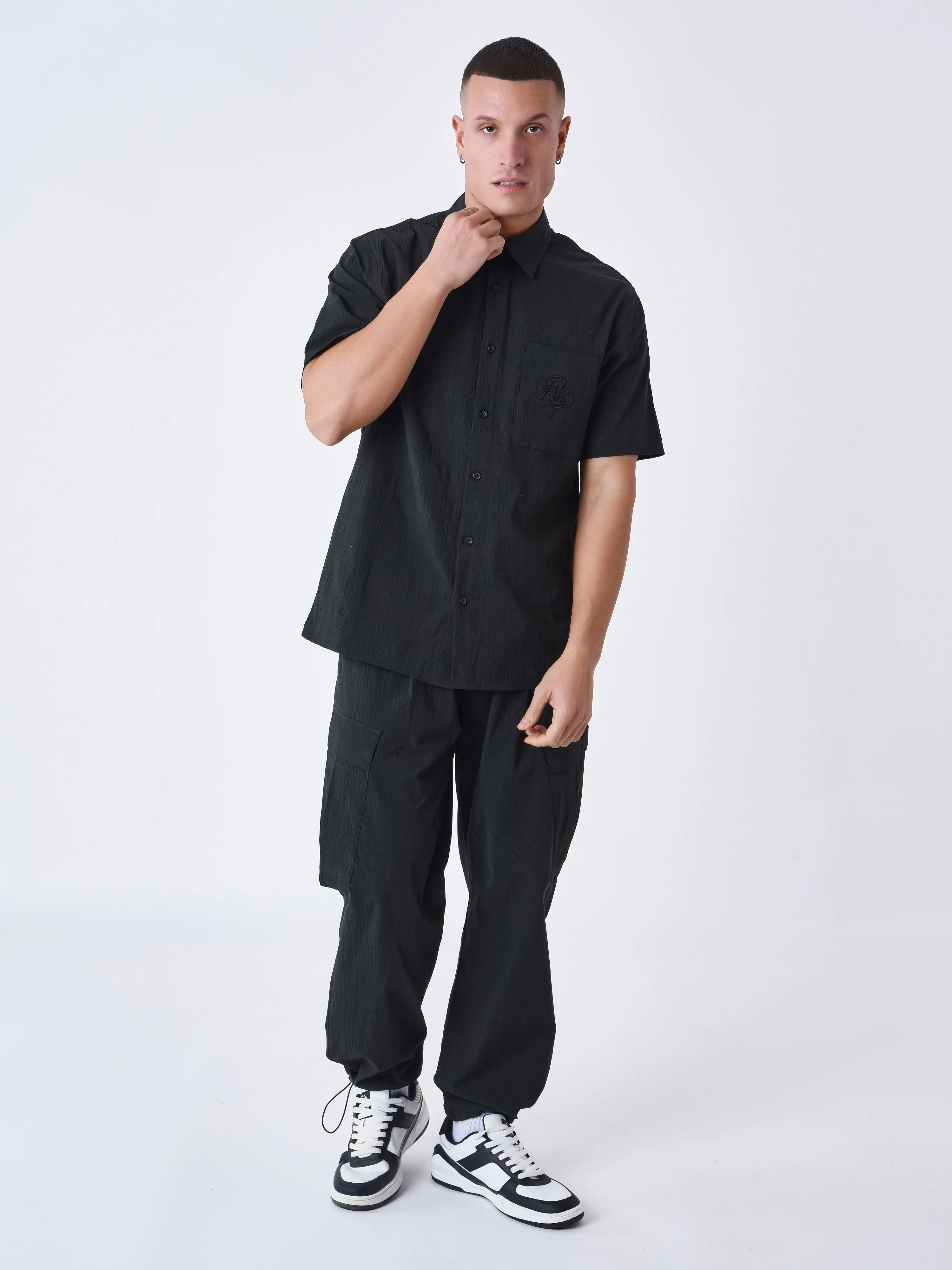 Chemise effet froissé a poches - Image 2