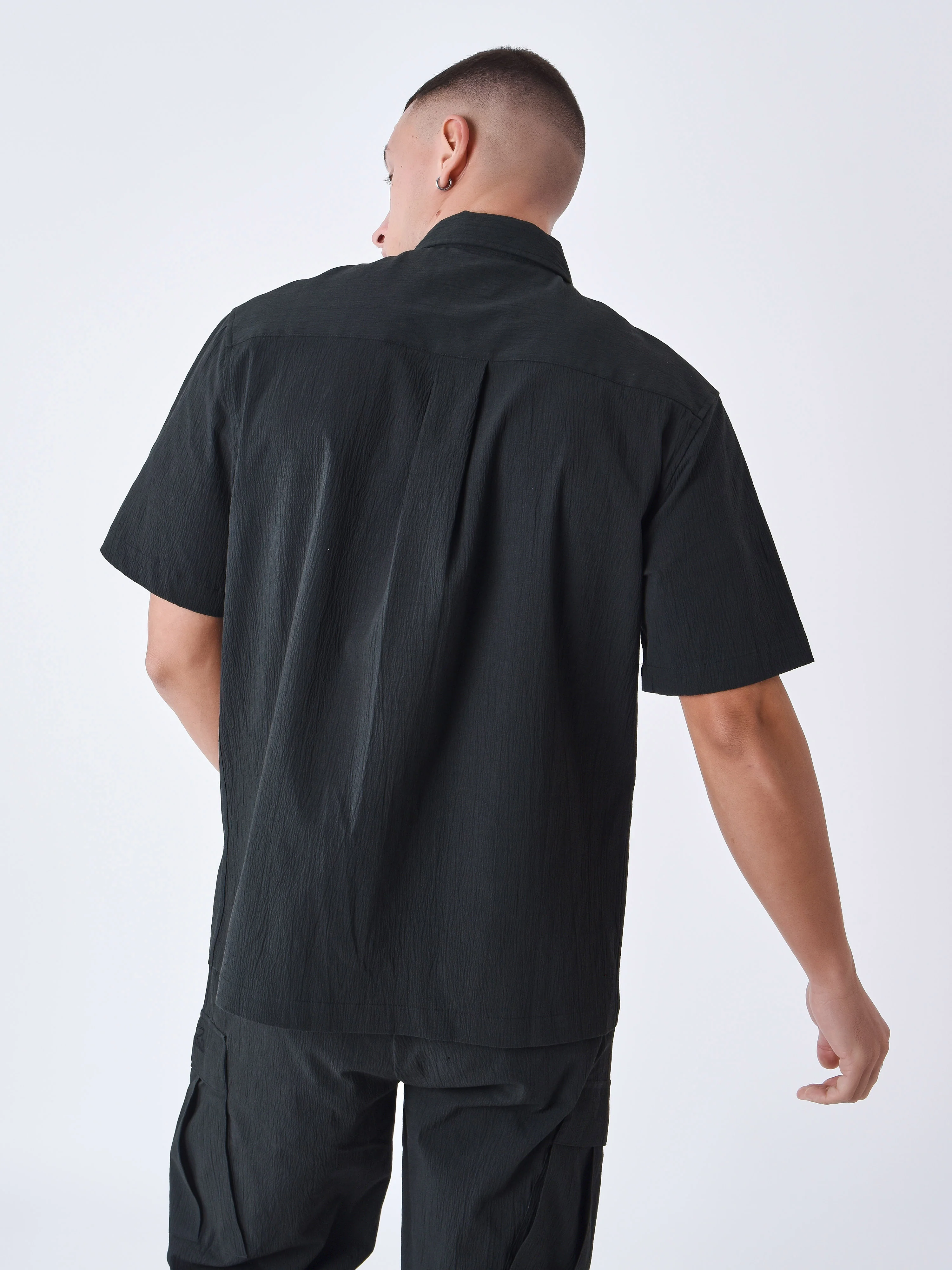 Chemise effet froissé a poches - Image 3