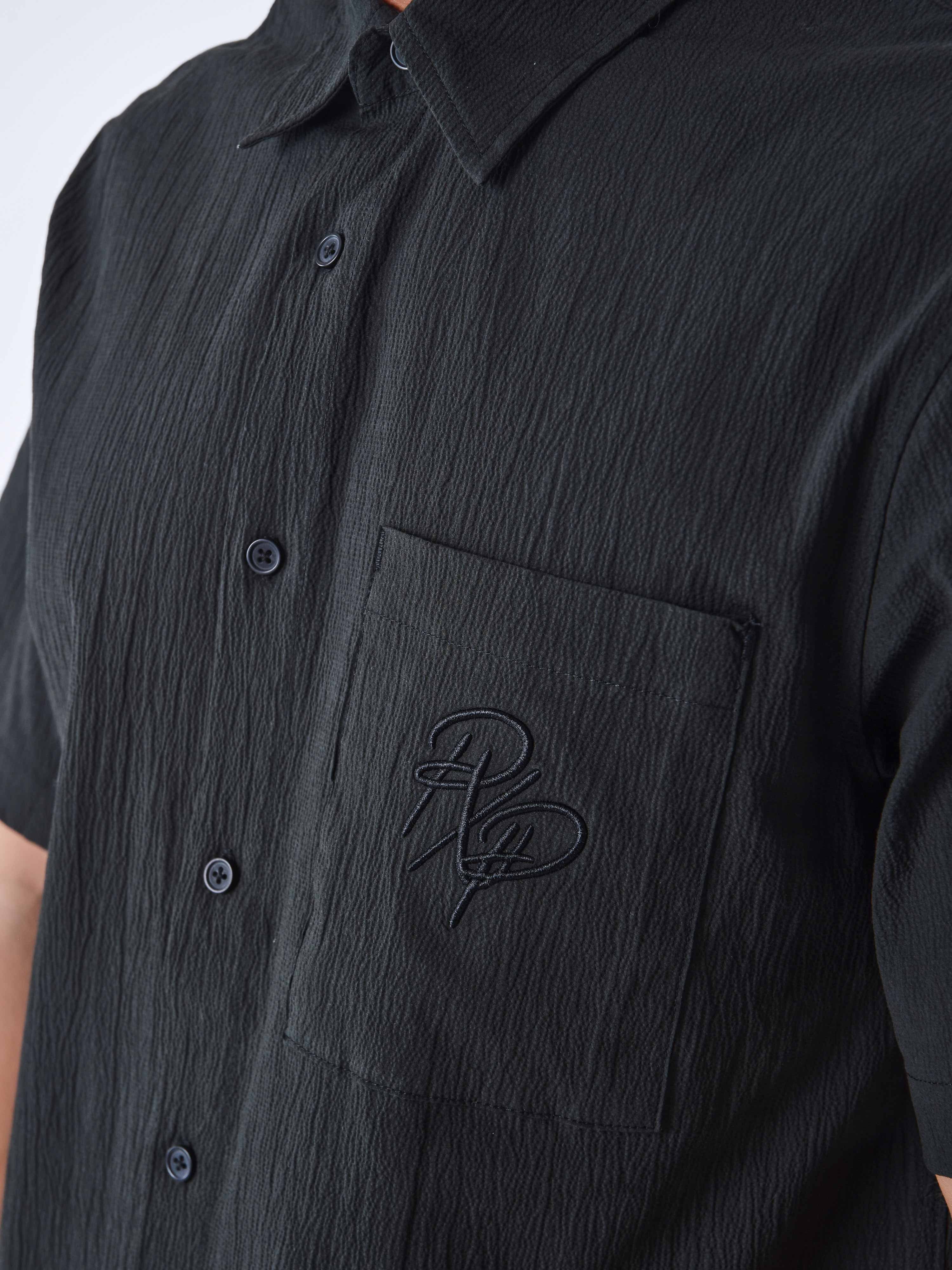 Chemise effet froissé a poches - Image 4