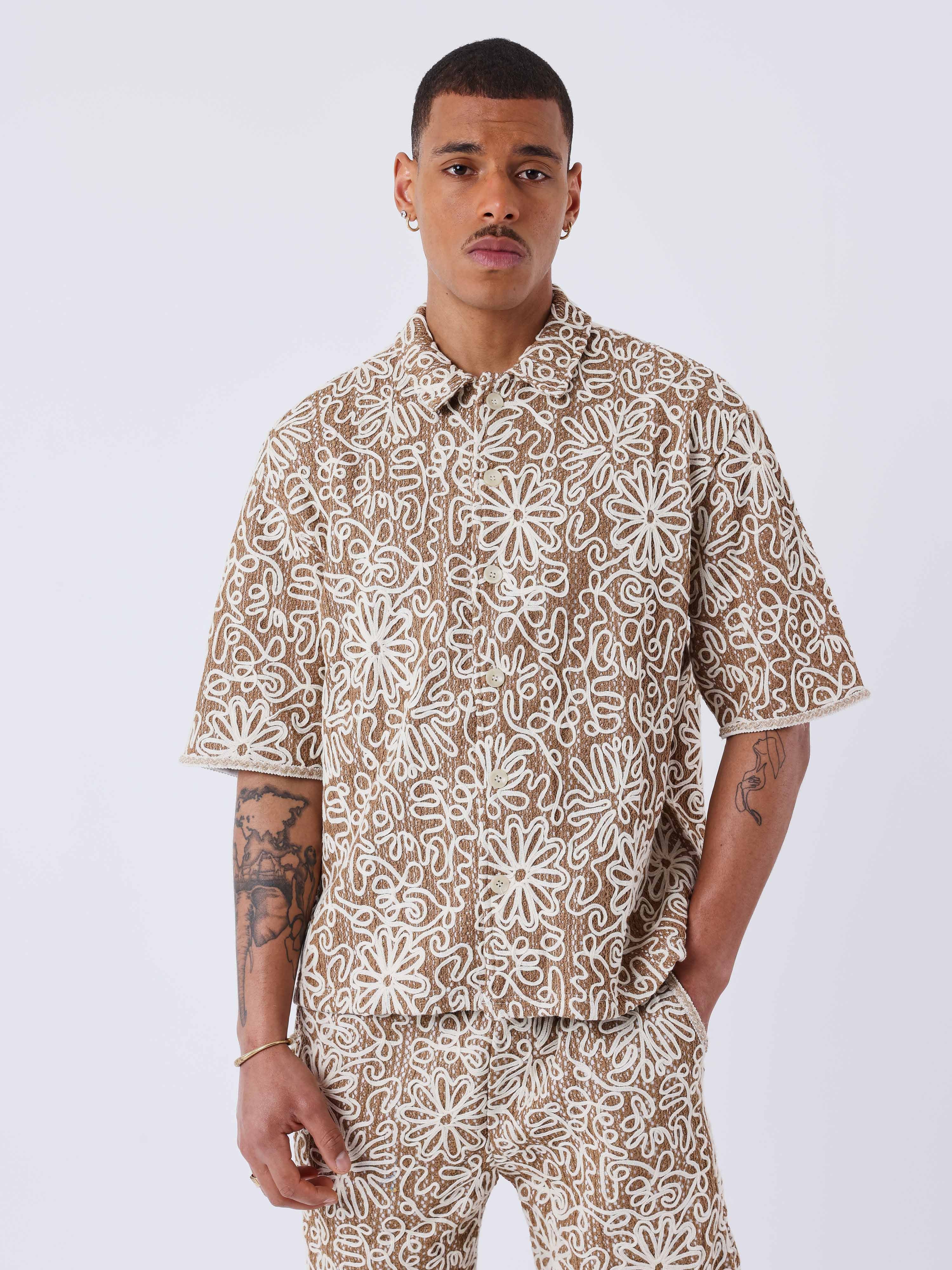 Chemise Kalash x PXP Ă motifs naturel - Image 3